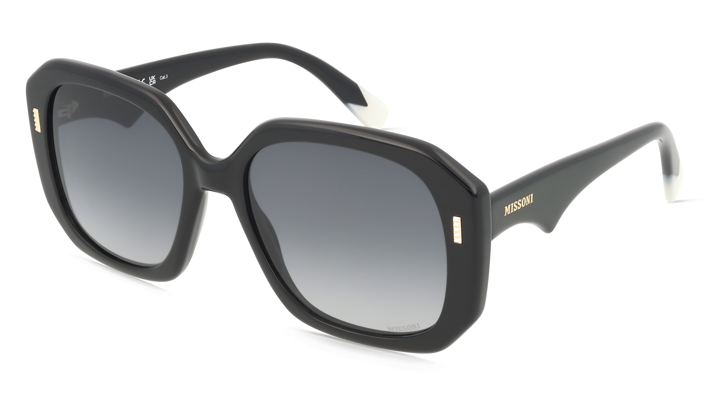 Missoni MIS 0232/S Damen-Sonnenbrille Vollrand Quadratisch Acetat-Gestell, Schwarz
