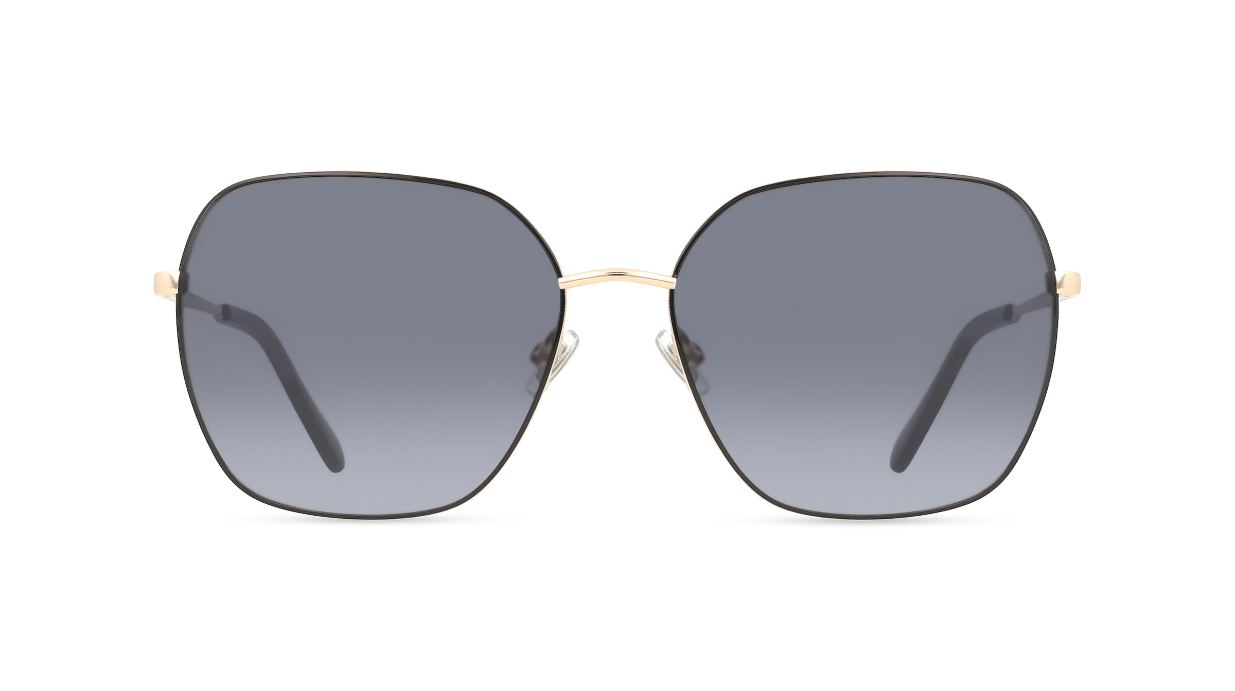 Fossil FOS 3174/G/S Damen-Sonnenbrille Vollrand Eckig Edelstahl-Gestell, Schwarz