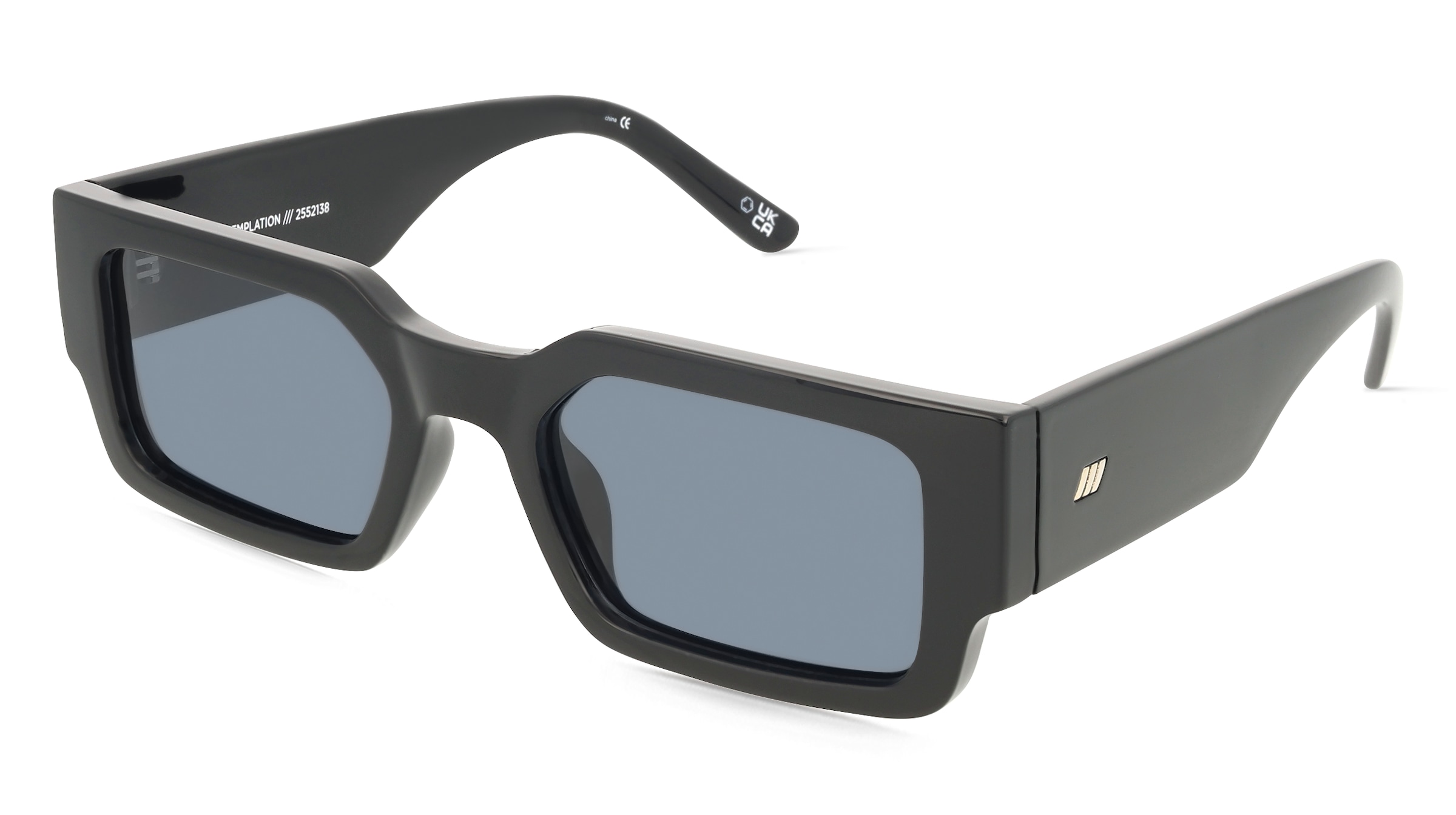 Le Specs LSP2552138 CONTEMPLATION Unisex-Sonnenbrille Vollrand Eckig Kunststoff-Gestell, Schwarz