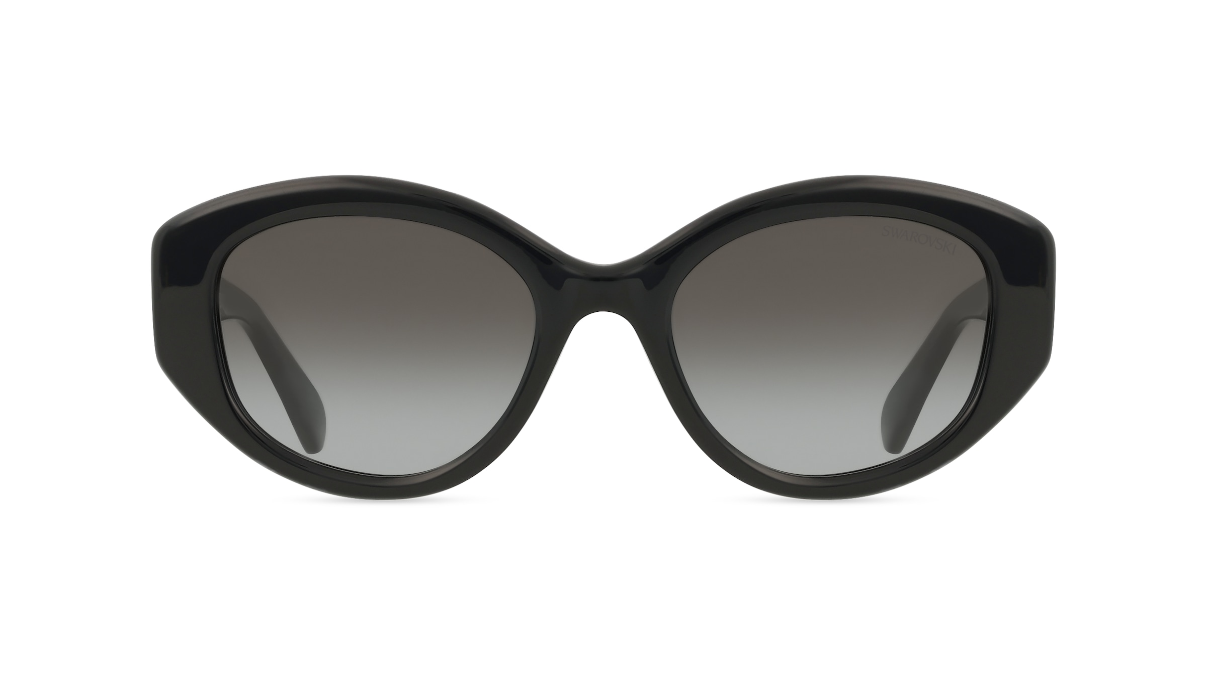 Swarovski SK6005 Damen-Sonnenbrille Vollrand Achteckig Acetat-Gestell, schwarz