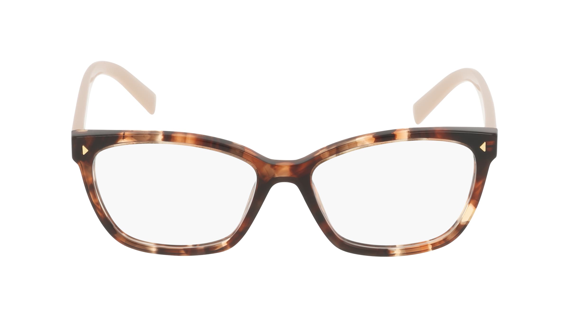 Prada PR 15ZV Damen-Brille inkl. Gläser Vollrand Eckig Acetat-Gestell 53mm/16mm/145mm, braun