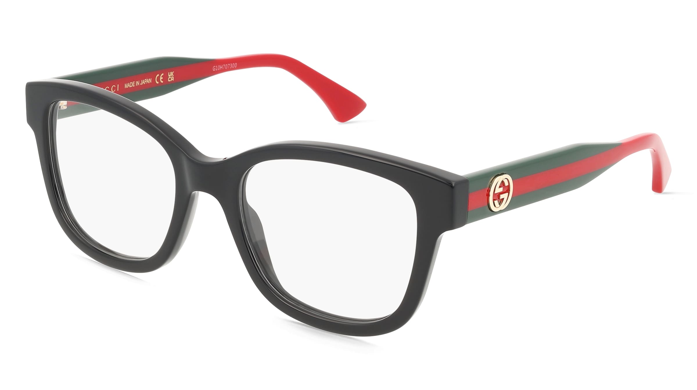 Gucci GG1863O Unisex-Brille inkl. Gläser Vollrand Eckig Acetat-Gestell 51/19/145, Schwarz