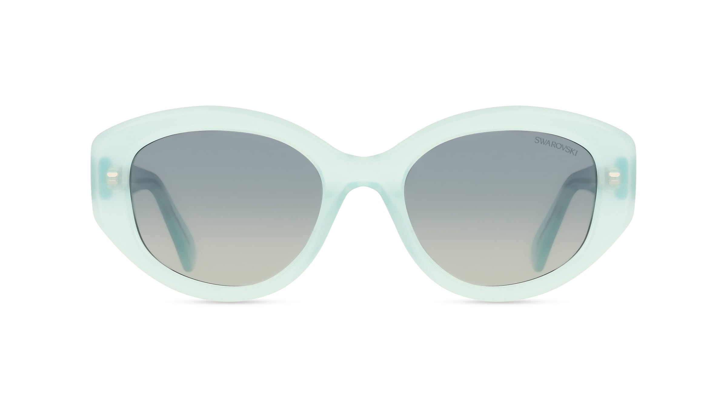 Swarovski SK6005 Damen-Sonnenbrille Vollrand Achteckig Acetat-Gestell, blau