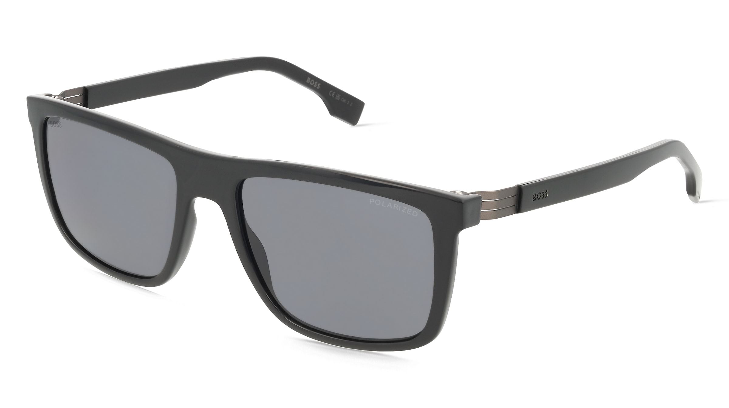 Boss 1699/S Herren-Sonnenbrille Vollrand Eckig Kunststoff-Gestell, Schwarz