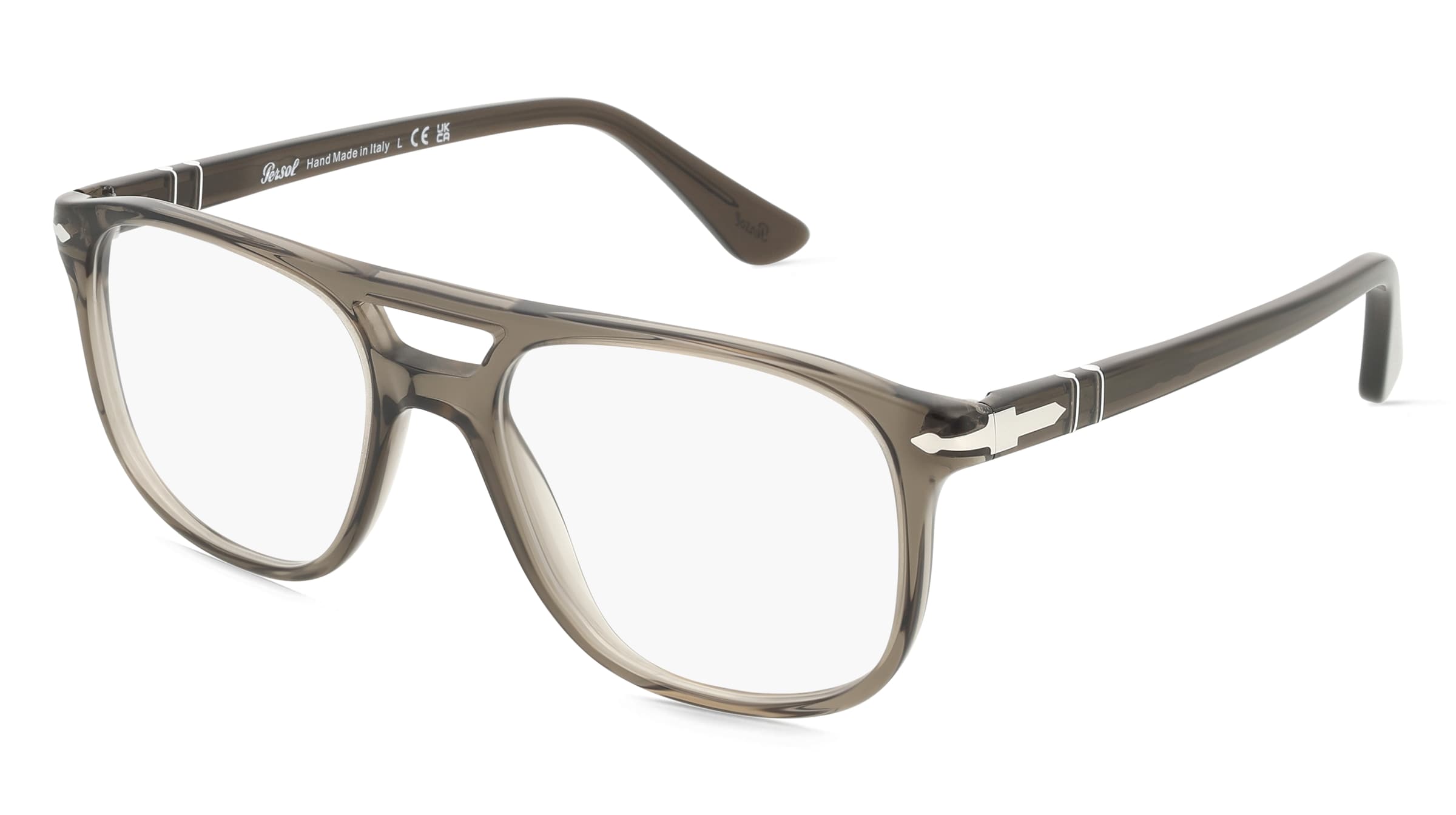 Persol 0PO3329V GRETA Unisex-Brille inkl. Gläser Vollrand Pilot Acetat-Gestell 54/18/145, Grau