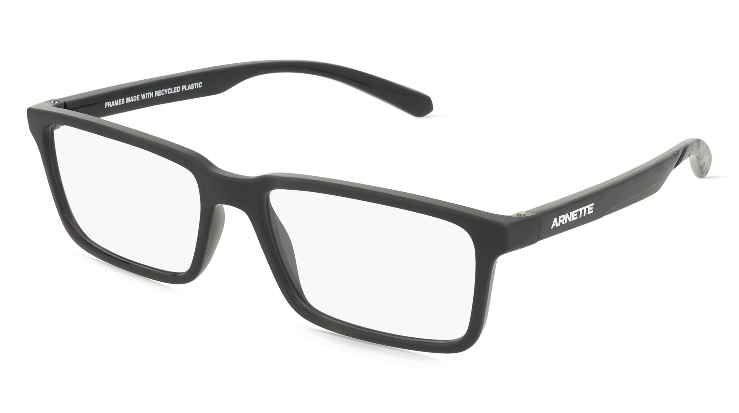 Arnette 0AN7253 KOKO Herren-Brille inkl. Gläser Vollrand Quadratisch Acetat-Gestell 55/17/140, Schwarz