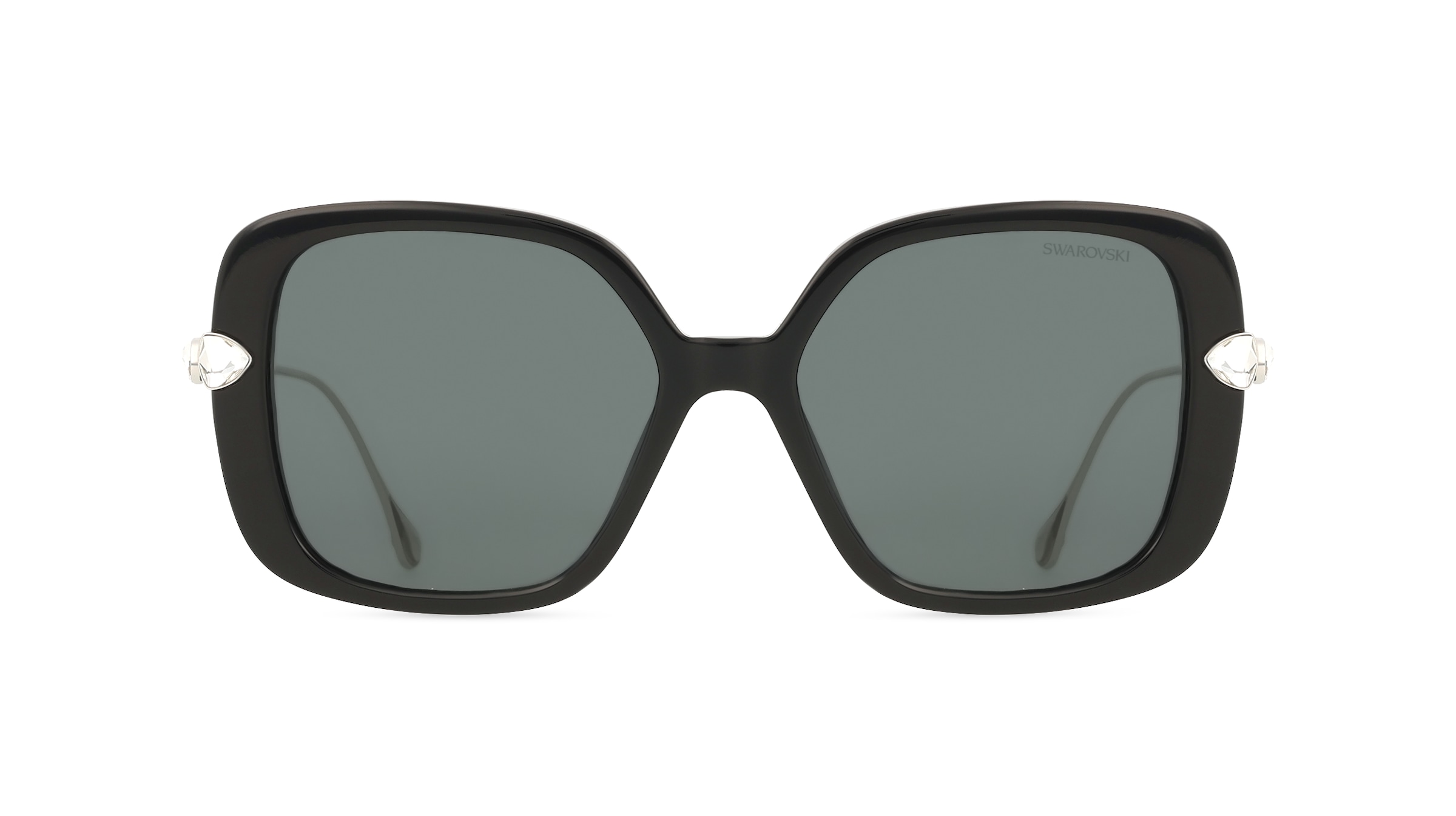 Swarovski SK6011 Damen-Sonnenbrille Vollrand Butterfly Acetat-Gestell, schwarz