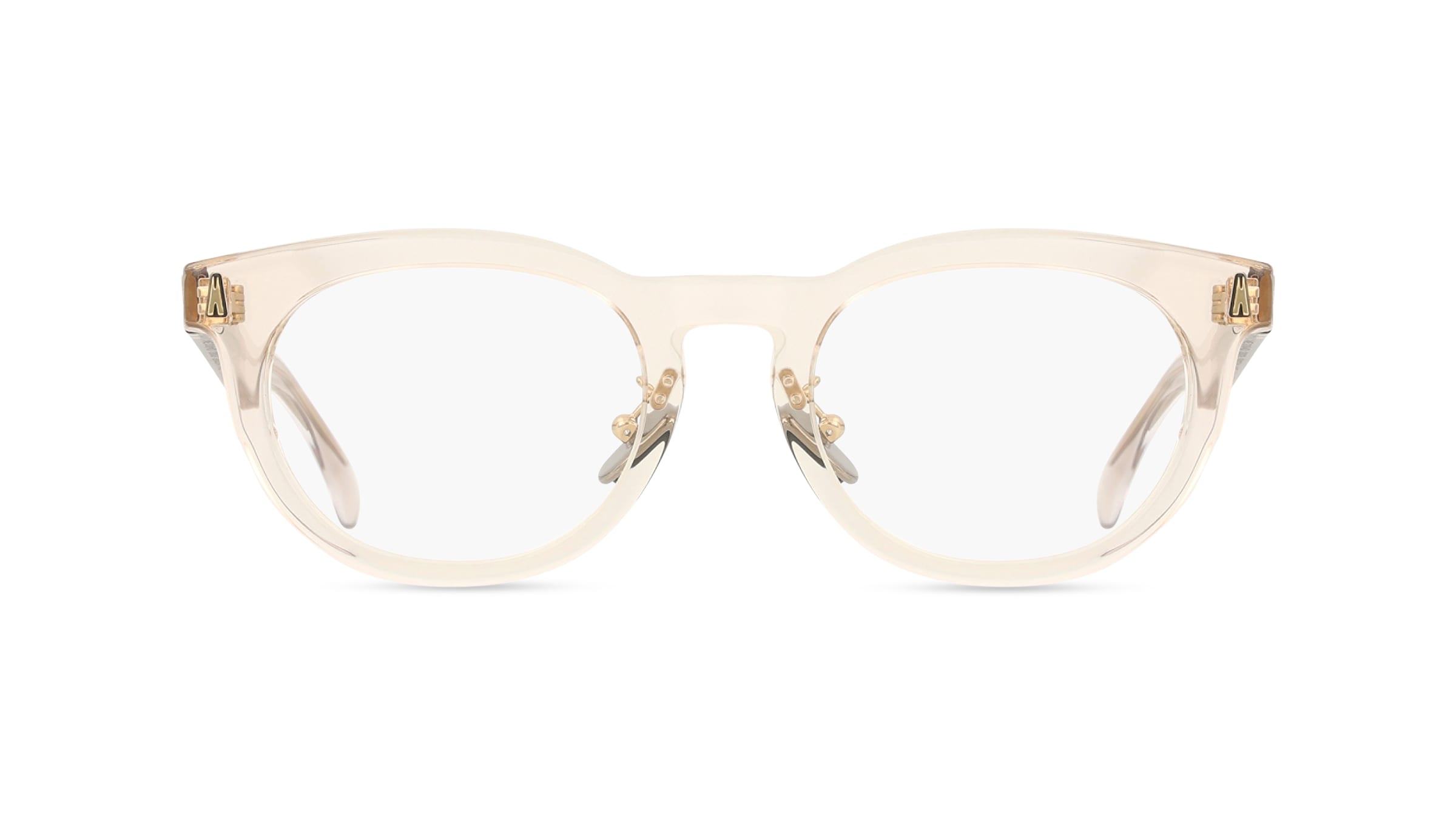 Moncler ME2004D Unisex-Brille inkl. Gläser Vollrand Panto Bio-Acetat-Gestell 50mm/21mm/145mm, Beige
