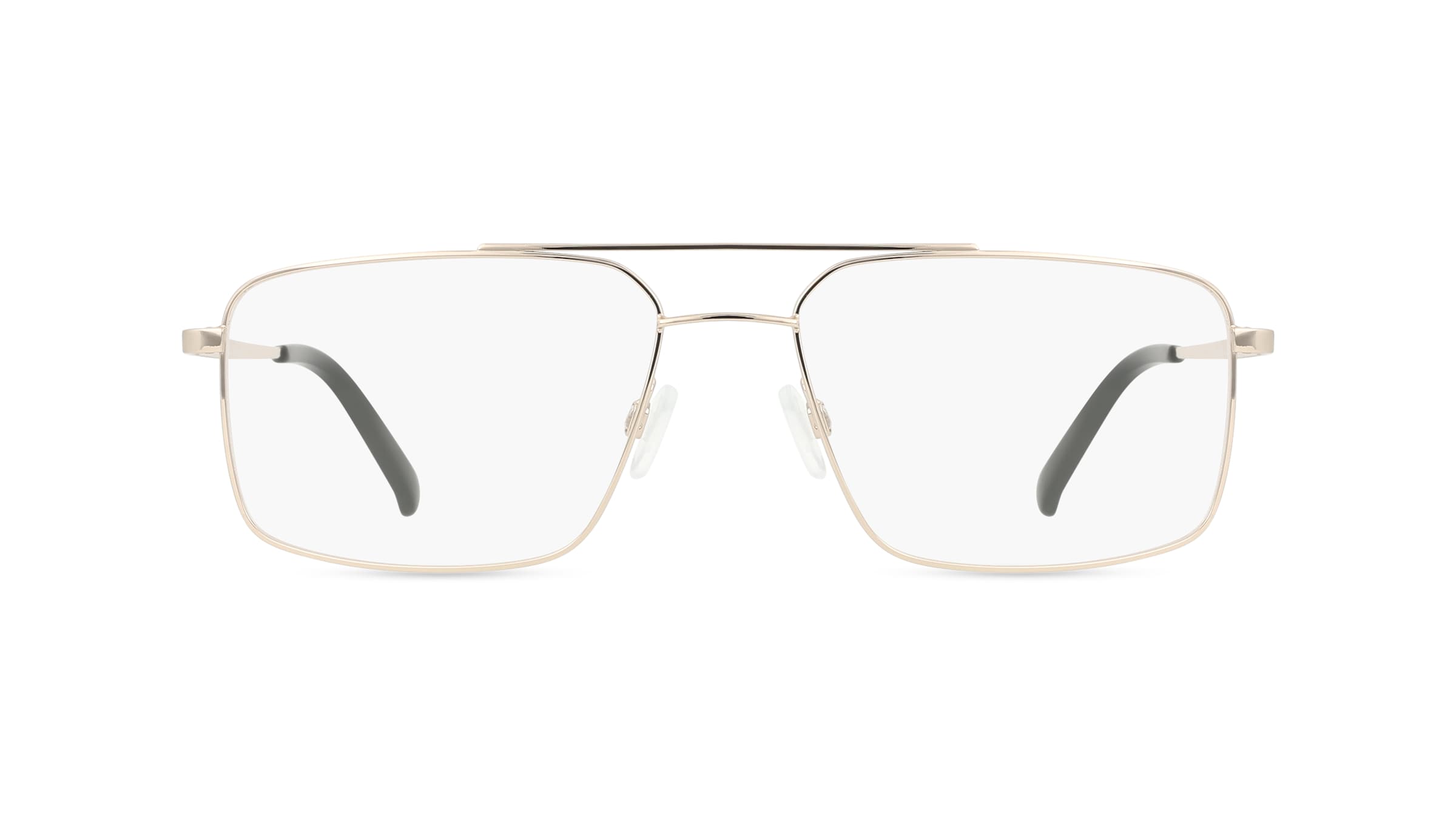 Fielmann OU 047 CL Herren-Brille inkl. Gläser Vollrand Eckig Edelstahl-Gestell 58mm/18mm/150mm, Gold