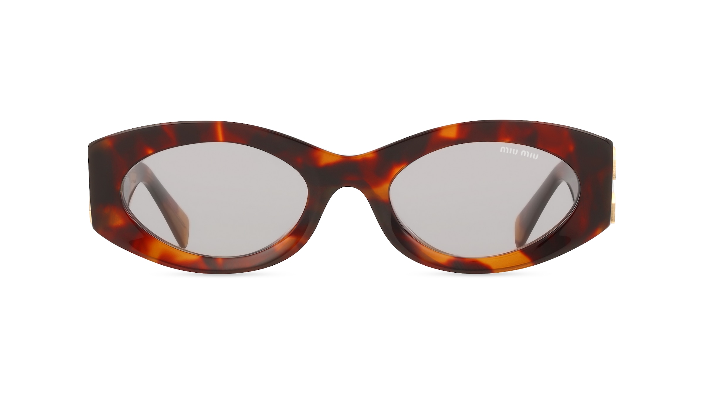 Miu Miu MU11WS Damen-Sonnenbrille Vollrand Oval Acetat-Gestell, braun