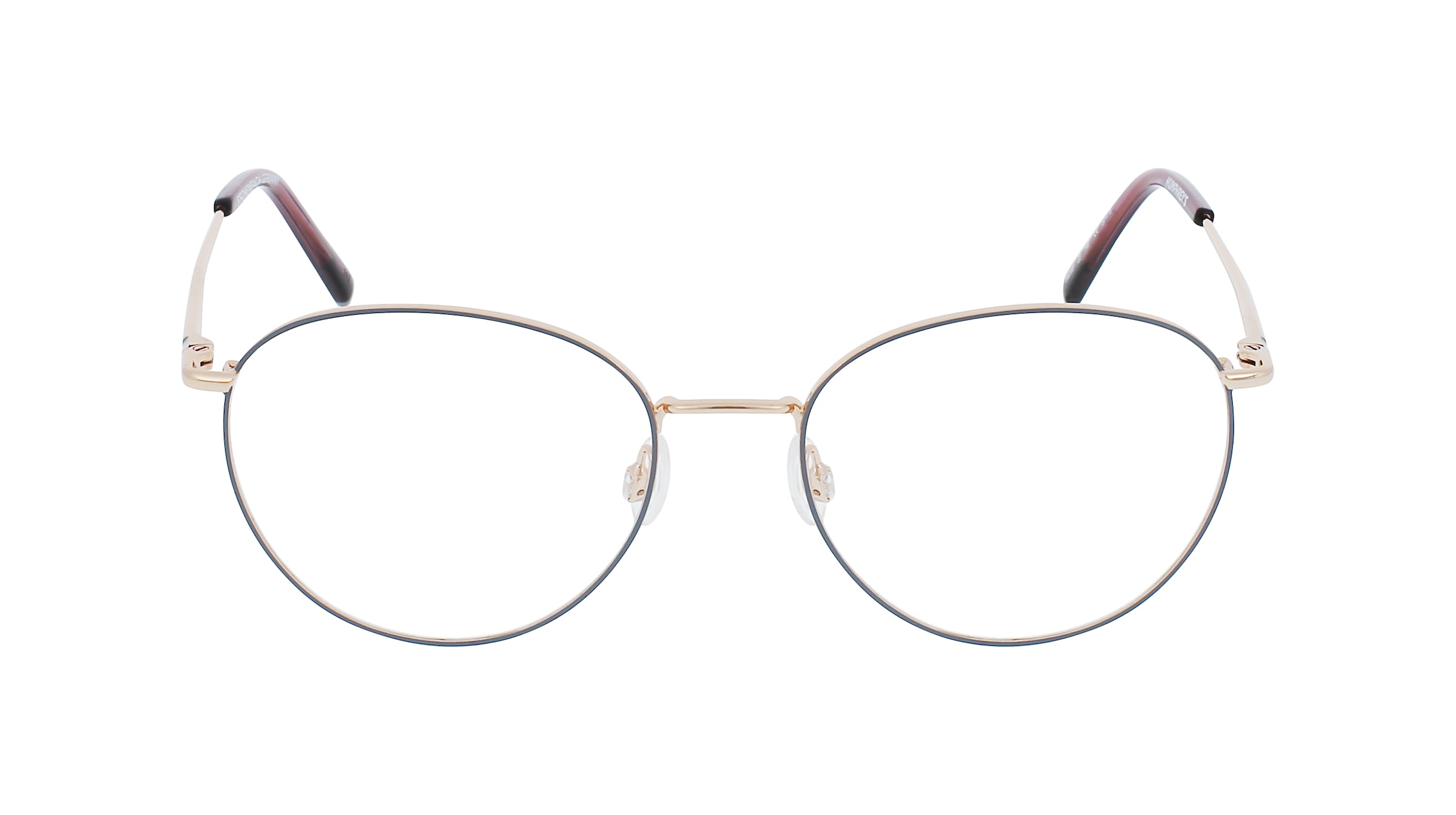 Humphrey’s eyewear 582369 Damen-Brille inkl. Gläser Vollrand Rund Metall-Gestell 53mm/18mm/140mm, gold