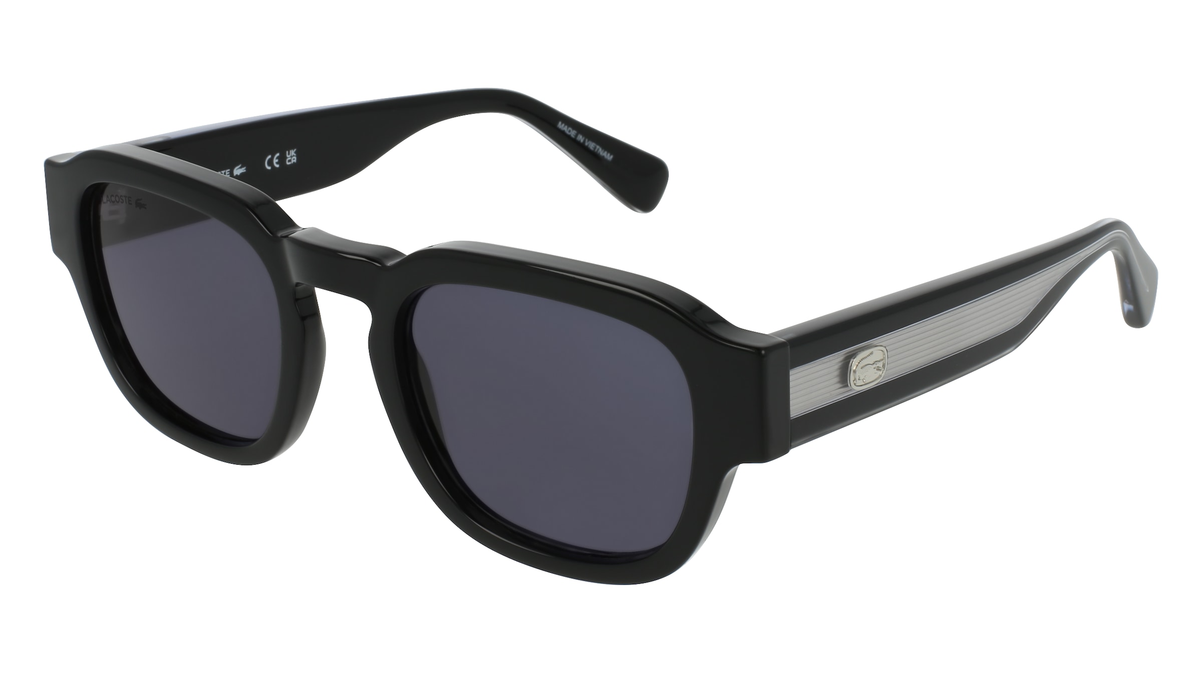 Lacoste L6090S Unisex-Sonnenbrille Vollrand Eckig Kunststoff-Gestell, Schwarz