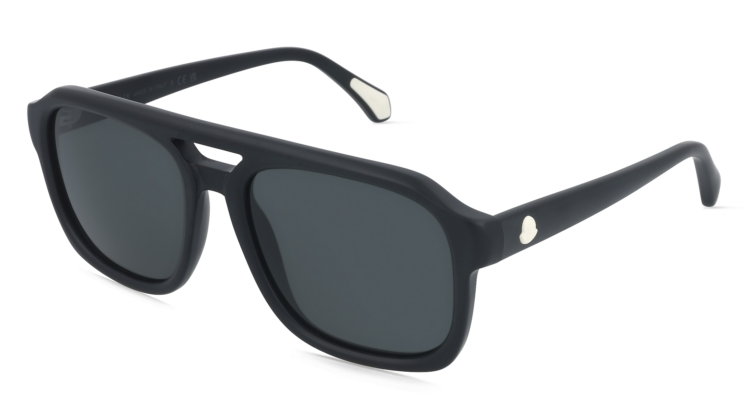Moncler ME6024 VANTOS Unisex-Sonnenbrille Vollrand Quadratisch Acetat-Gestell, Schwarz