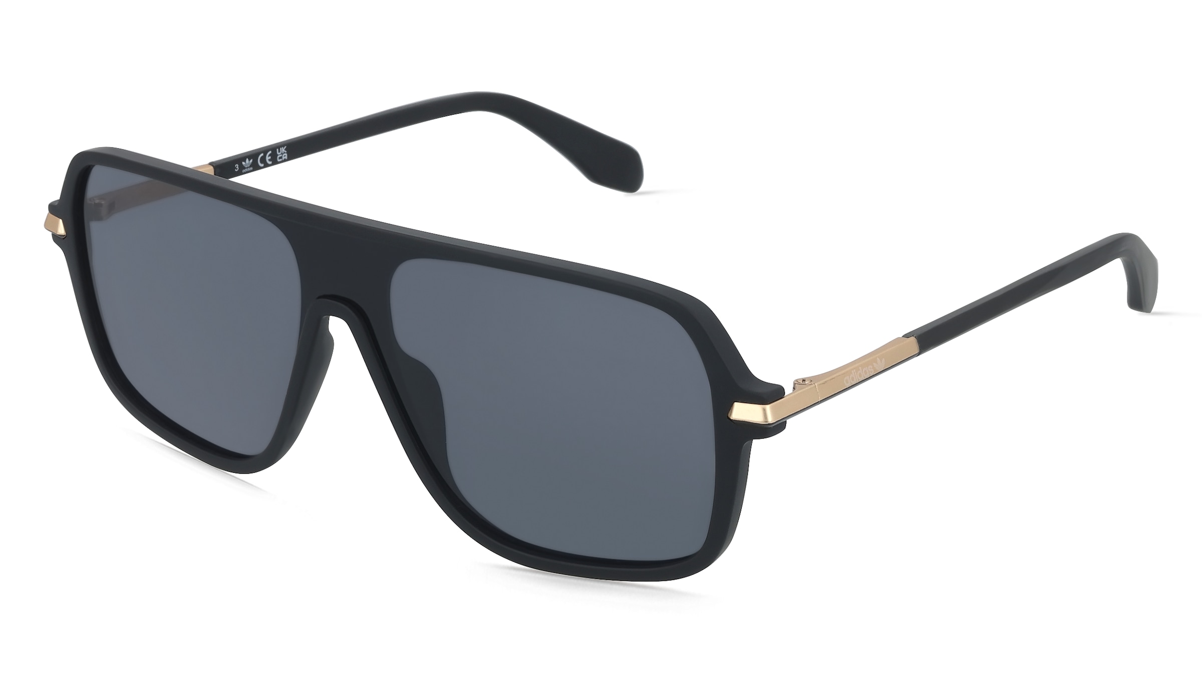 Adidas OR0100 Unisex-Sonnenbrille Vollrand Pilot Kunststoff-Gestell, Schwarz