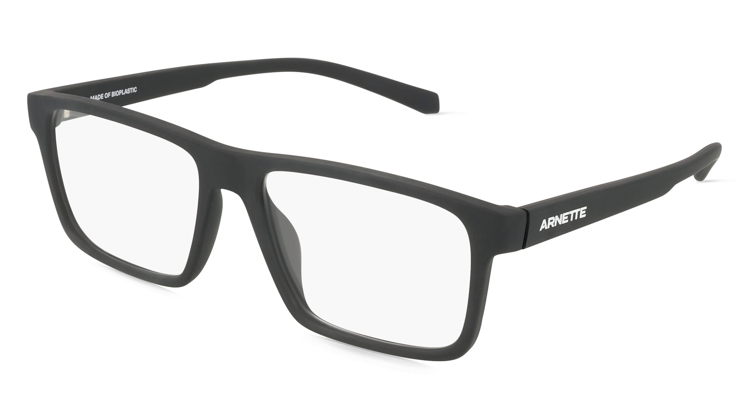 Arnette 0AN7251U PHAMIL Herren-Brille inkl. Gläser Vollrand Quadratisch Kunststoff-Gestell 55/16/145, Schwarz
