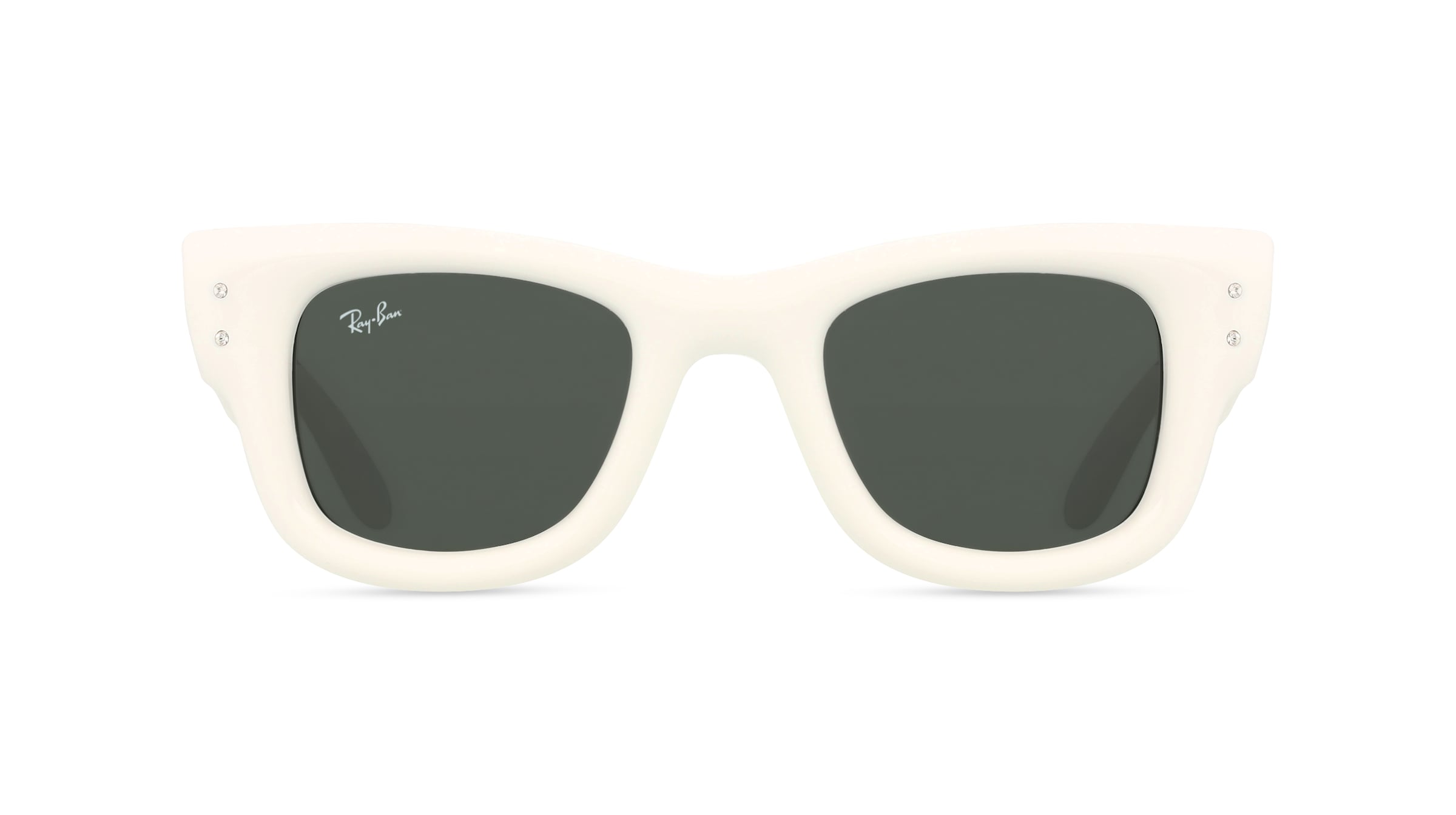 Ray-Ban 0RB4940B WAYFARER PUFFER Unisex-Sonnenbrille Vollrand Quadratisch Kunststoff-Gestell, weiß