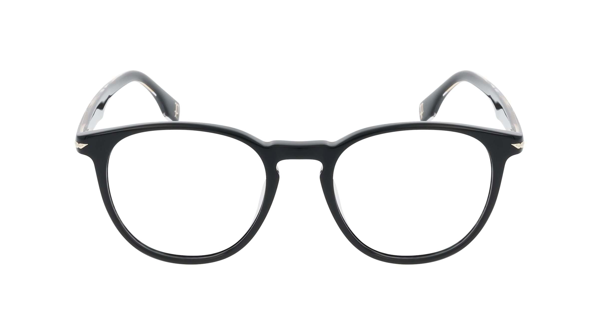 Police VPLG72E Herren-Brille inkl. Gläser Vollrand Rund Kunststoff-Gestell 50mm/19mm/145mm, Schwarz