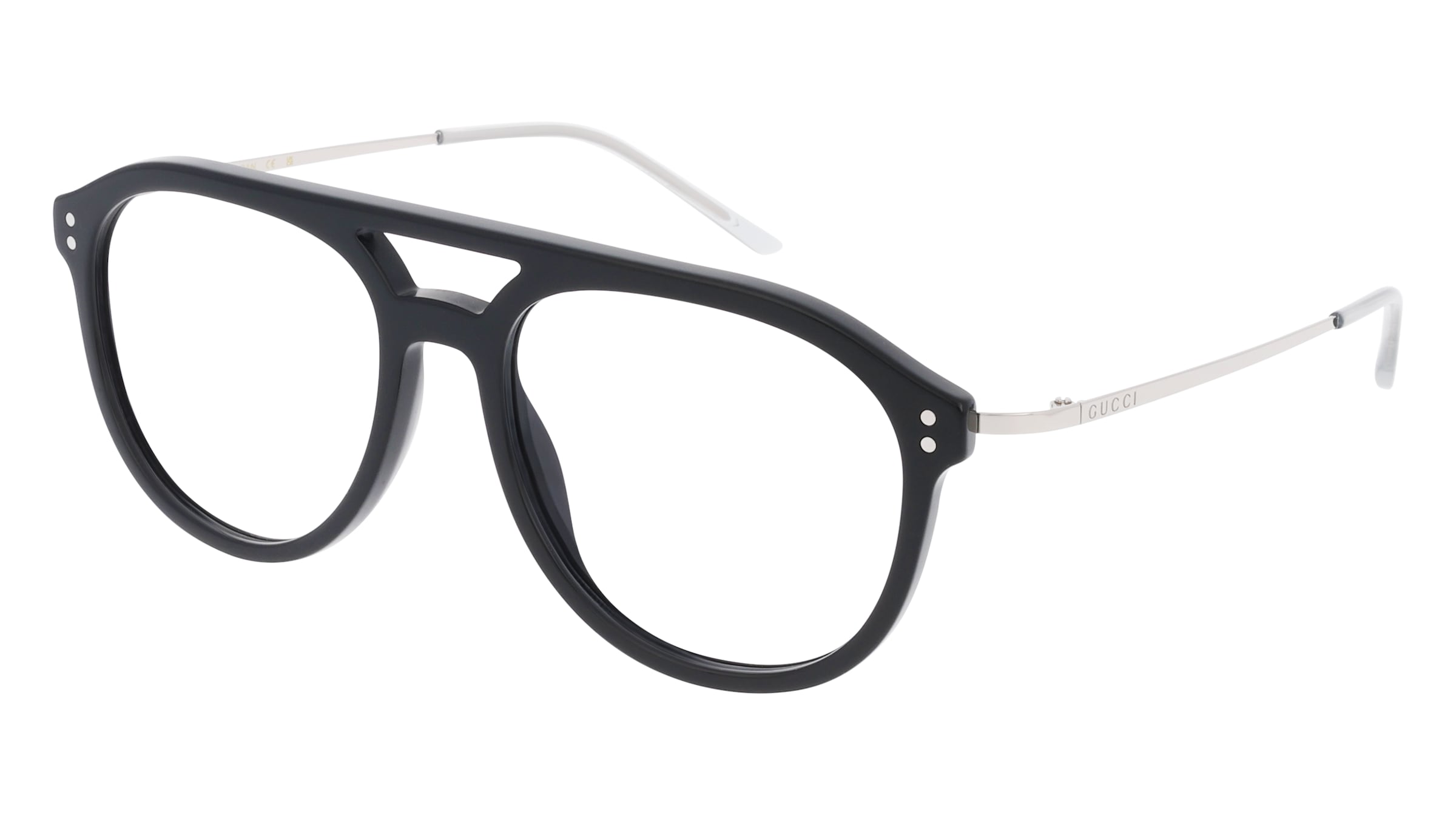 Gucci GG1708O Unisex-Brille inkl. Gläser Vollrand Quadratisch Acetat-Gestell 53/17/140, Schwarz