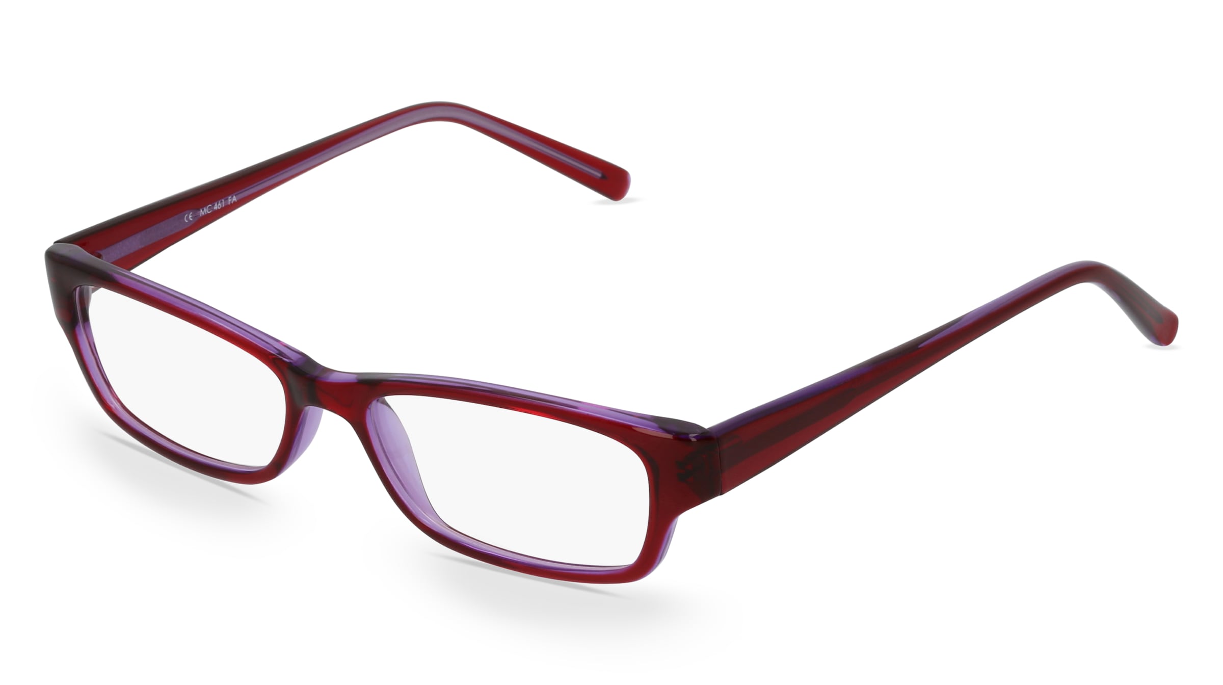 Fielmann MC 461 FA Damen-Brille inkl. Gläser Vollrand Quadratisch Propionat-Gestell 50/15/135, Rot