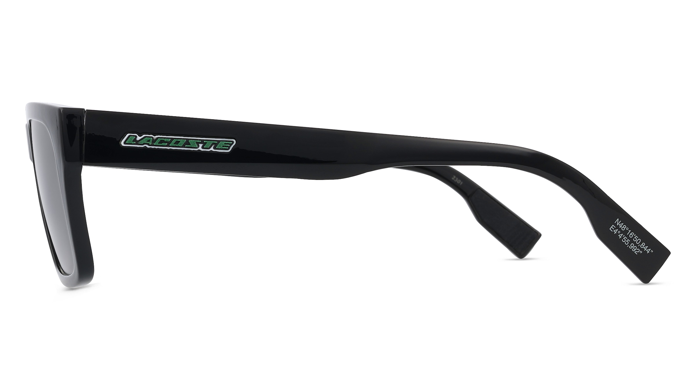 Thumbnail - Lacoste L6004S Unisex-Sonnenbrille Vollrand Quadratisch Kunststoff-Gestell, schwarz