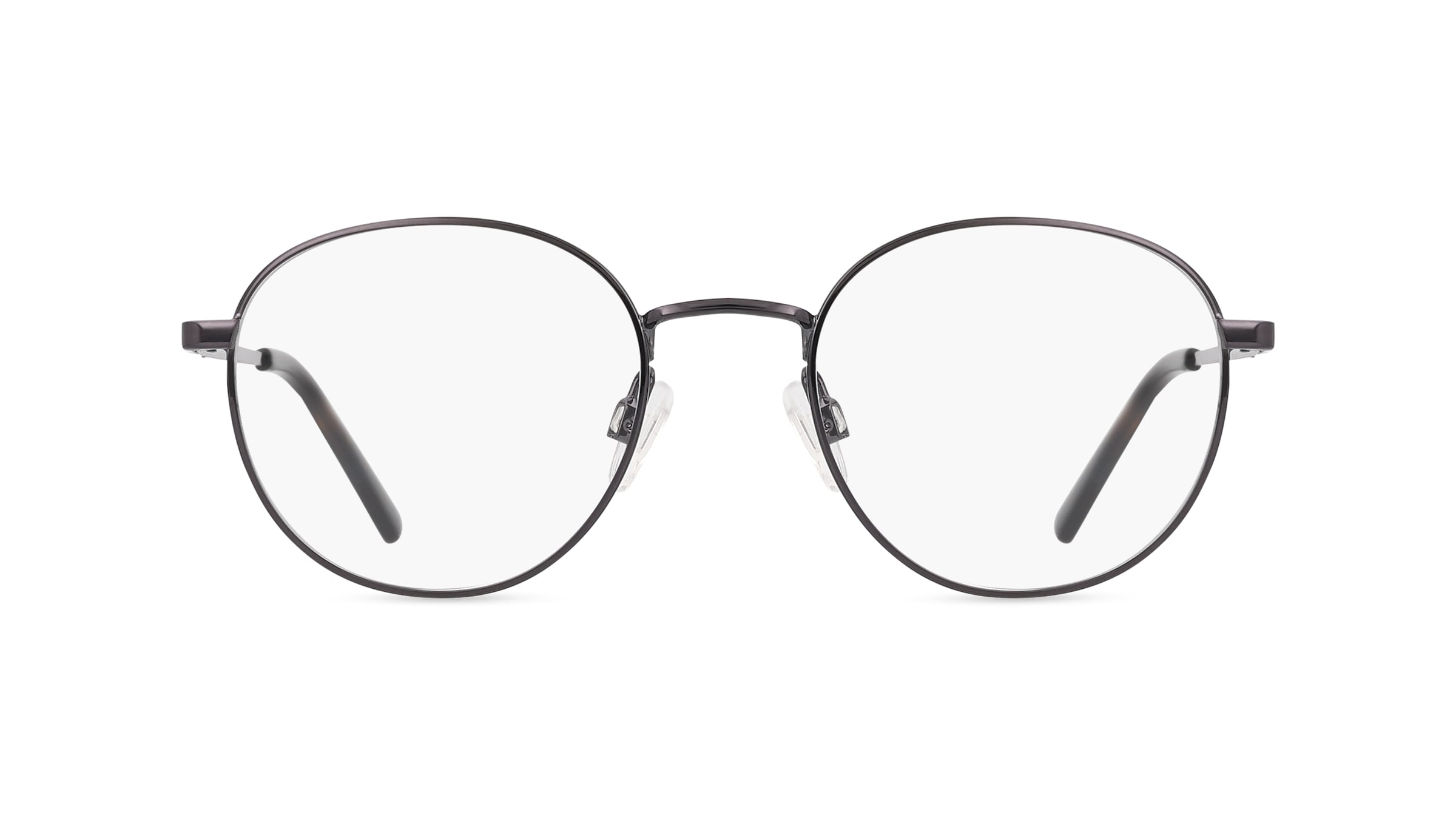 Fielmann OU 001 CL Unisex-Brille inkl. Gläser Vollrand Panto Edelstahl-Gestell 46mm/20mm/135mm, grau