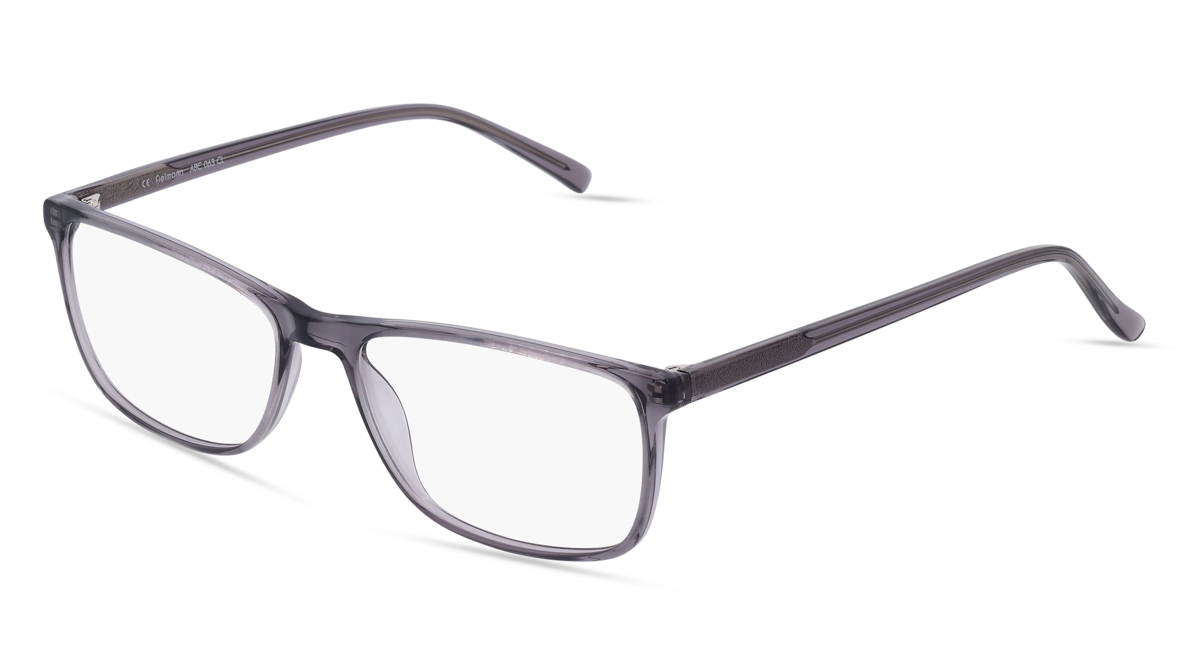 Fielmann ABC 063 CL Herren-Brille inkl. Gläser Vollrand Quadratisch Acetat-Gestell 56/17/145, Grau