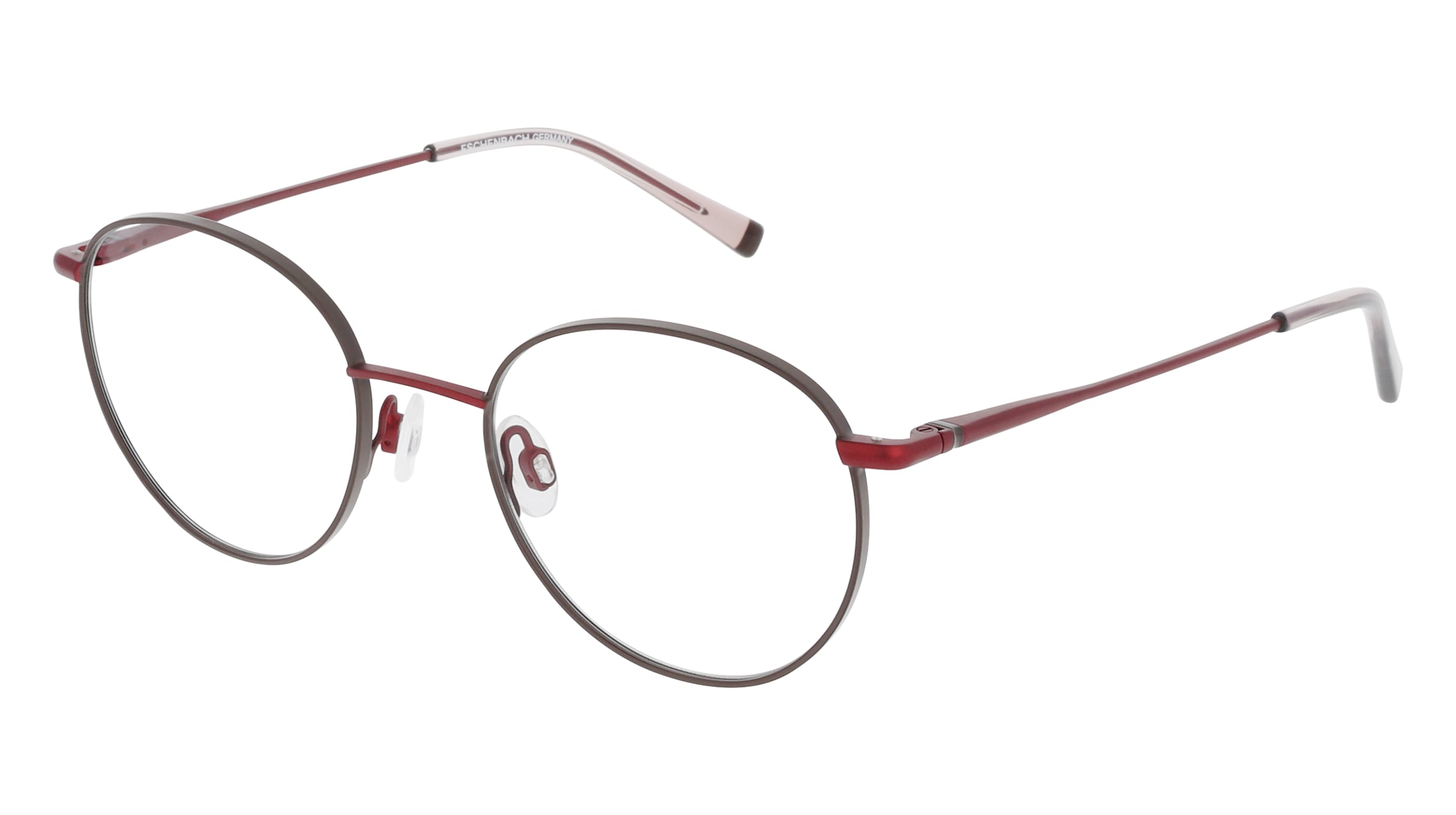 Humphrey's 582418 Unisex-Brille inkl. Gläser Vollrand Panto Metall-Gestell 47/18/135, Rot