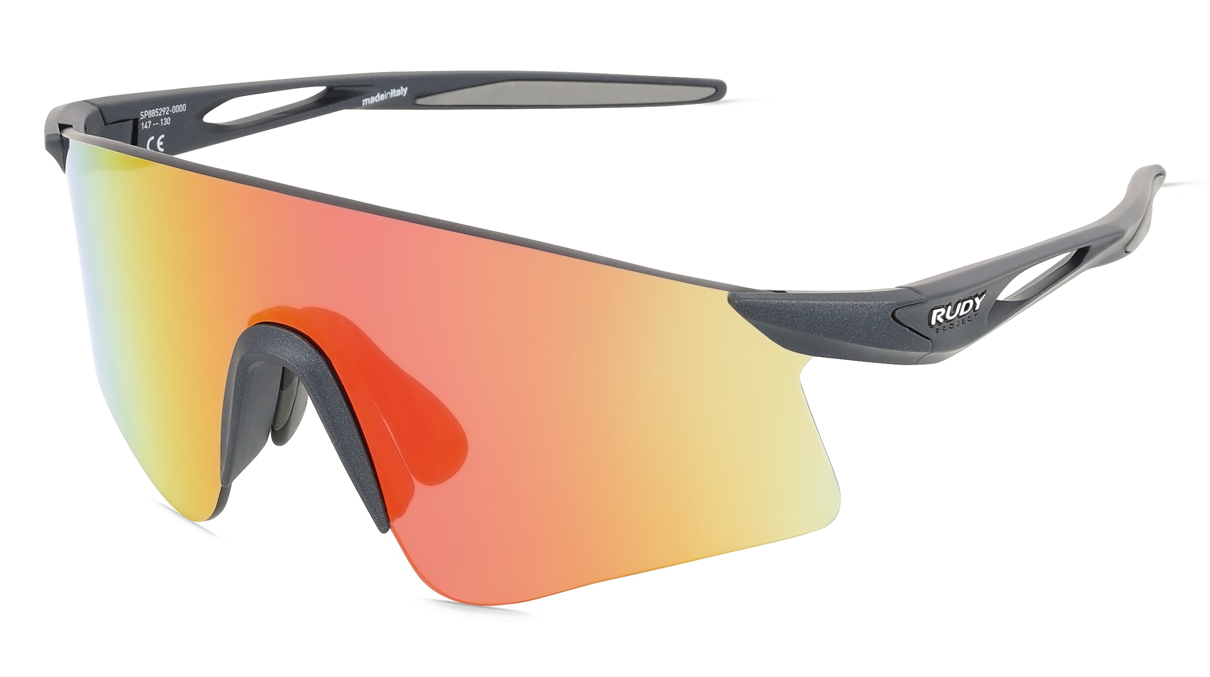 Rudy Project SP885292 ASTRAL Unisex-Sonnenbrille Randlos Monoscheibe Kunststoff-Gestell, Grau