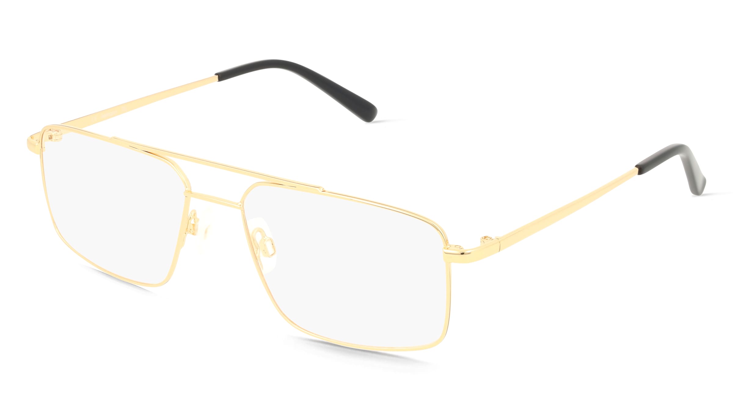 Fielmann MO 004 CL TILL Herren-Brille inkl. Gläser Vollrand Quadratisch Edelstahl-Gestell 55/17/145, Gold