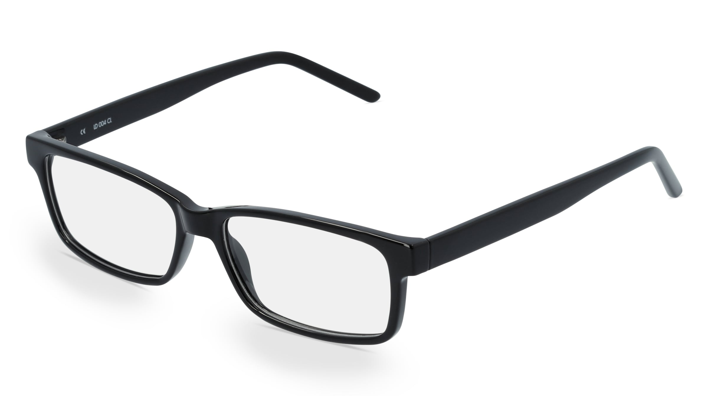 Fielmann LD 004 CL Herren-Brille inkl. Gläser Vollrand Quadratisch Propionat-Gestell 53/15/140, Schwarz