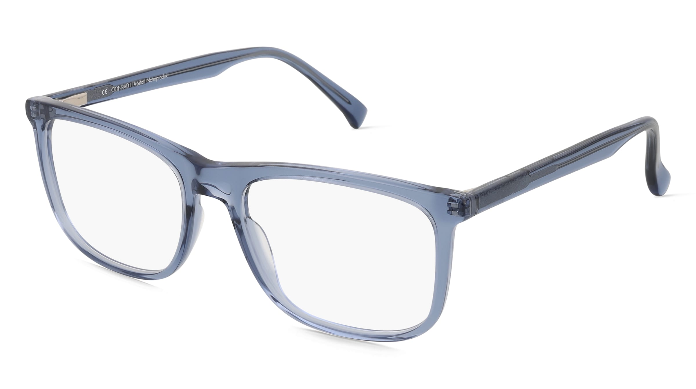 Fielmann ABC 088 FLEX CL CONRAD Herren-Brille inkl. Gläser Vollrand Quadratisch Acetat-Gestell 55/18/145, Blau