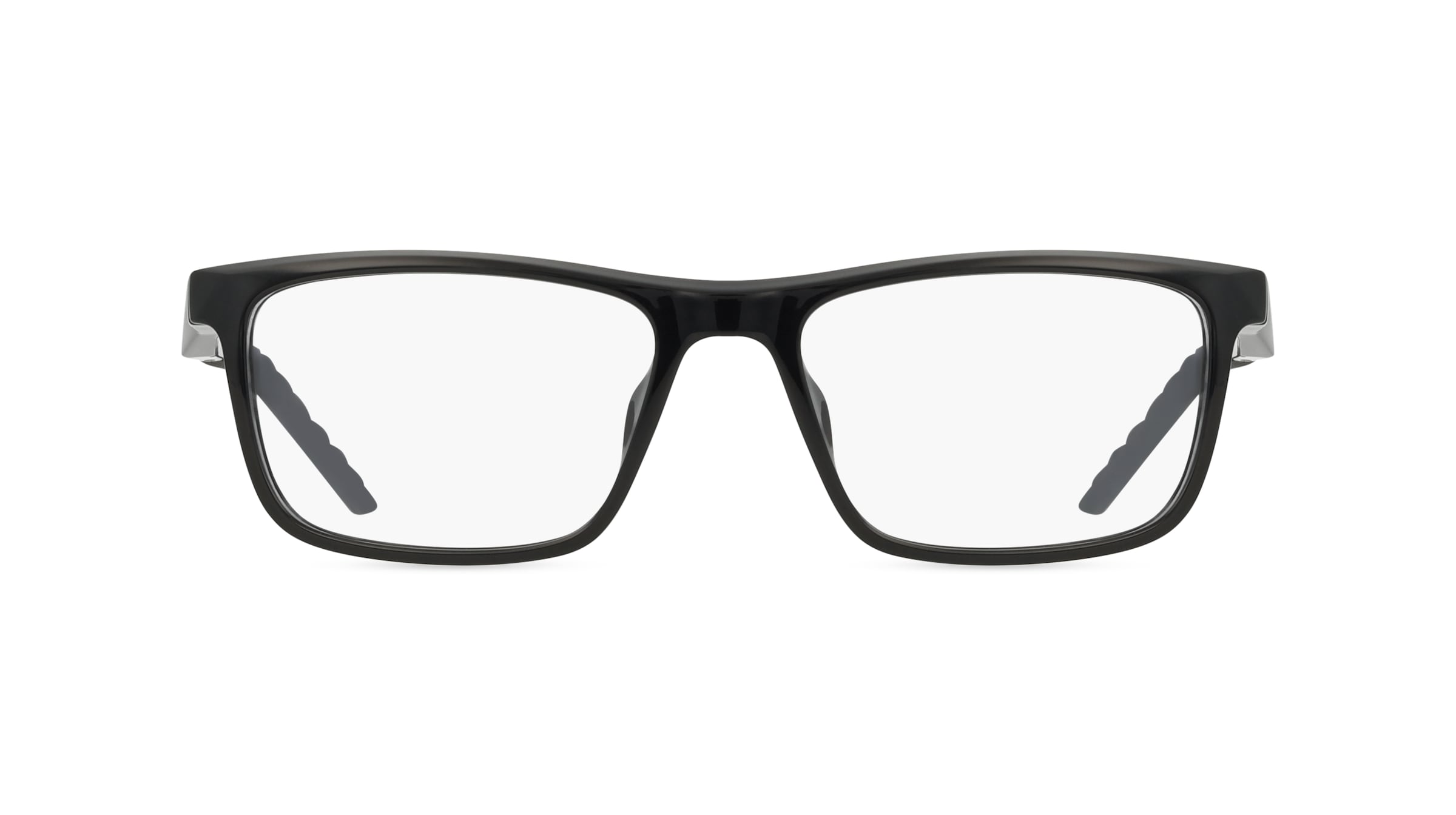 Nike 7057 Unisex-Brille inkl. Gläser Vollrand Rechteckig Bio-Kunststoff-Gestell 54mm/17mm/145mm, schwarz