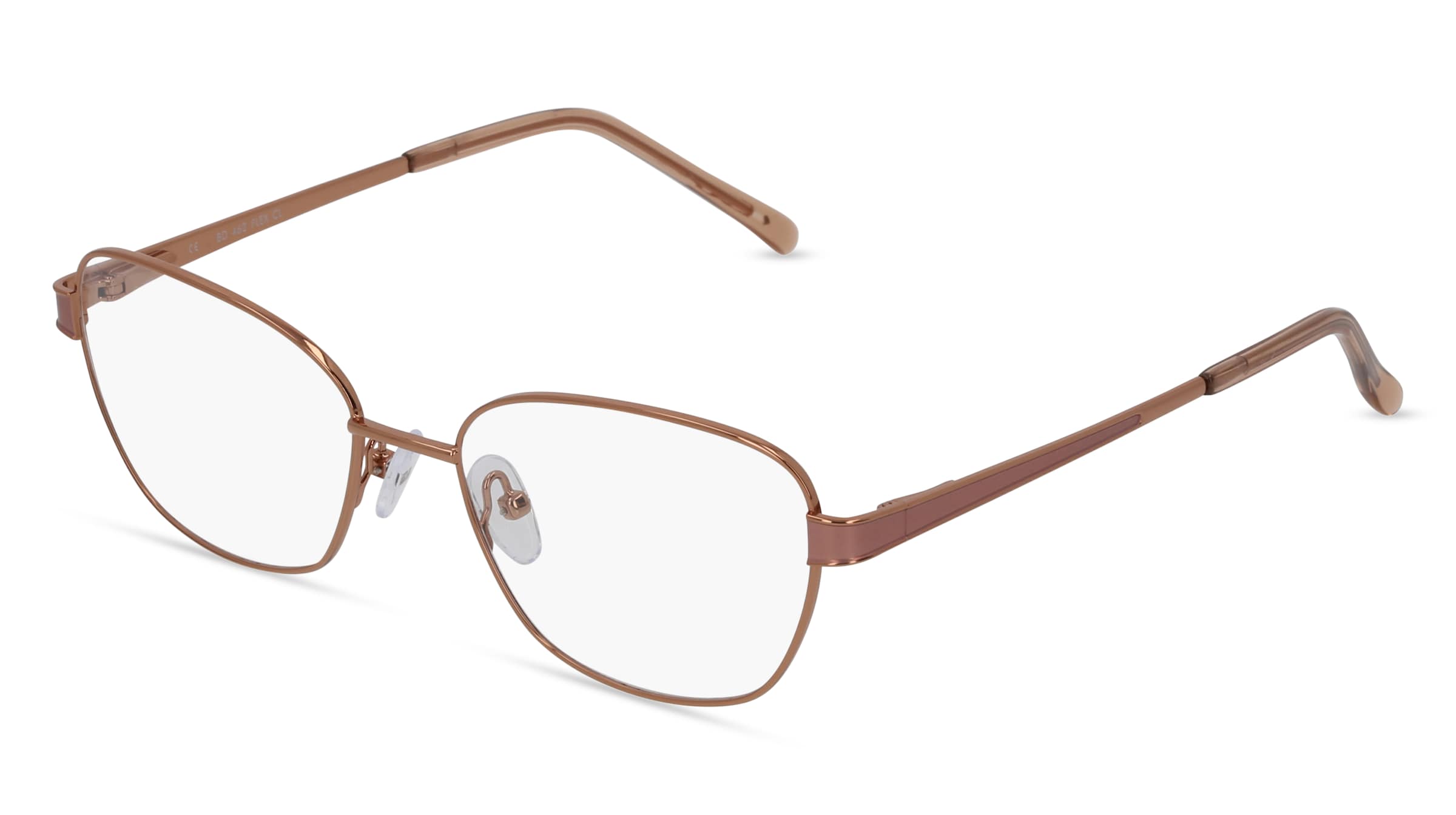 Fielmann BD 462 FLEX CL Damen-Brille inkl. Gläser Vollrand Quadratisch Edelstahl-Gestell 53/17/135, Gold