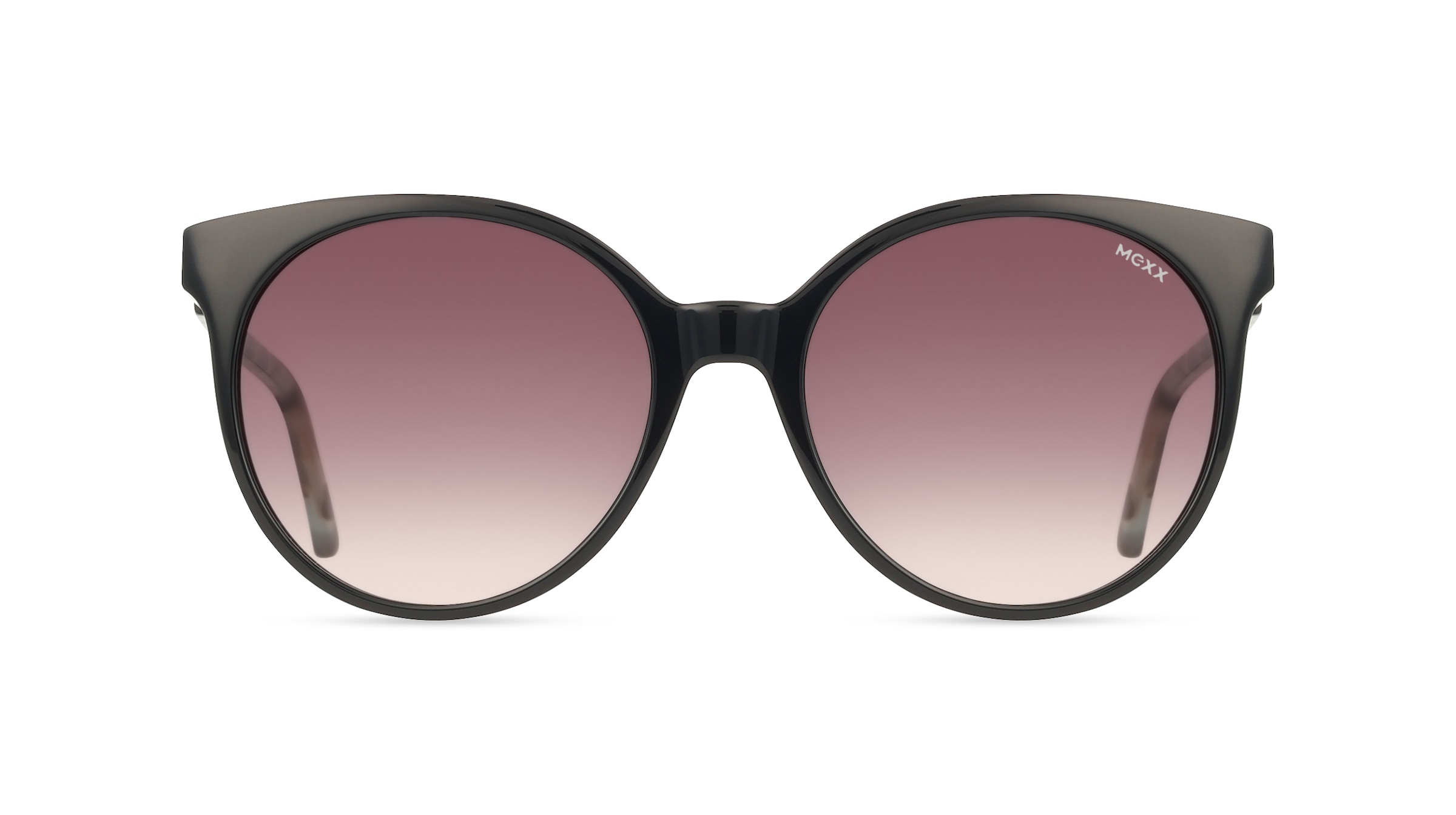 Mexx Eyes 6595 Damen-Sonnenbrille Vollrand Panto Kunststoff-Gestell, schwarz