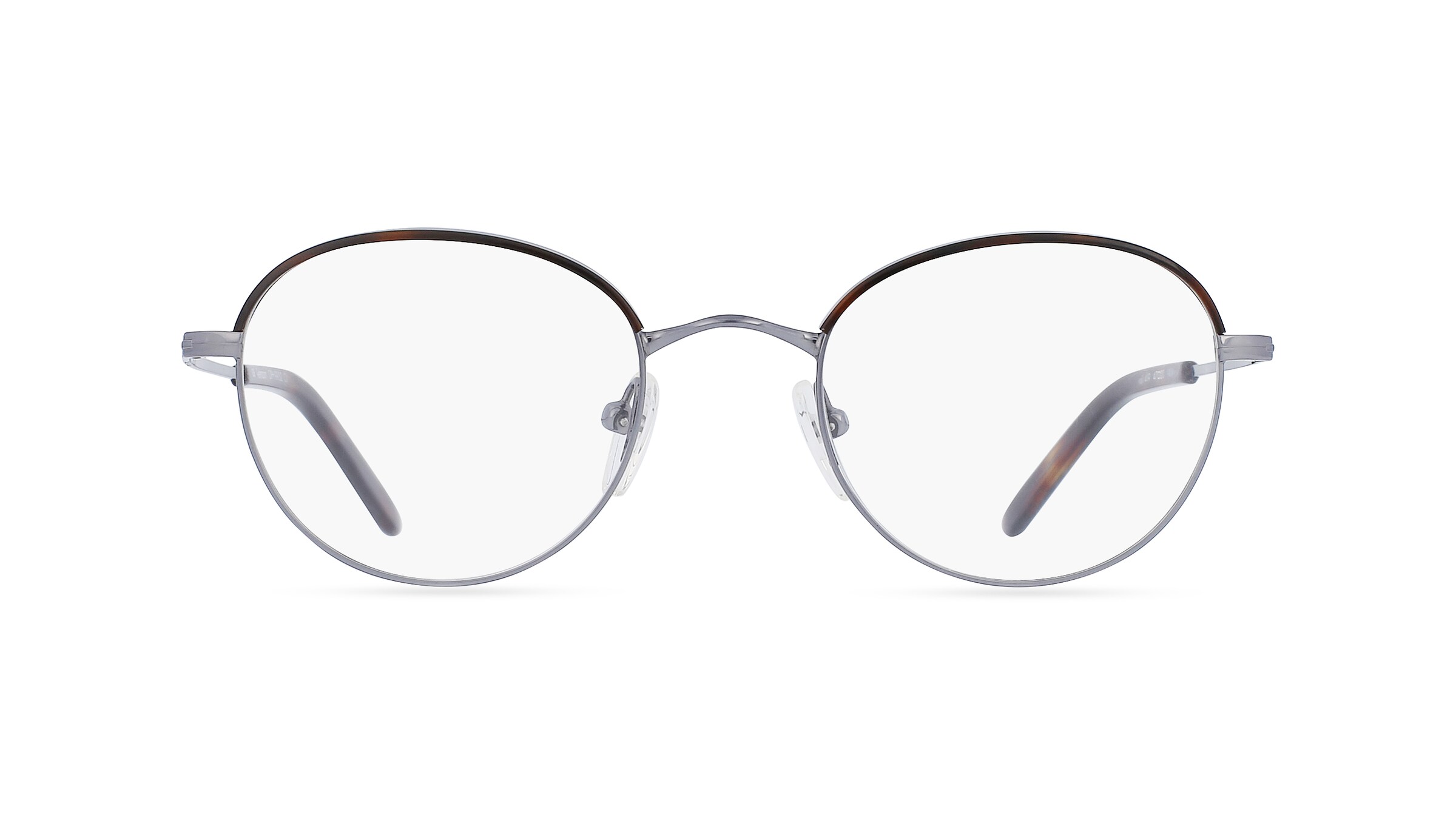 Fielmann OPH 9952 CL Unisex-Brille inkl. Gläser Vollrand Panto Metall-Gestell 47mm/20mm/145mm, grau