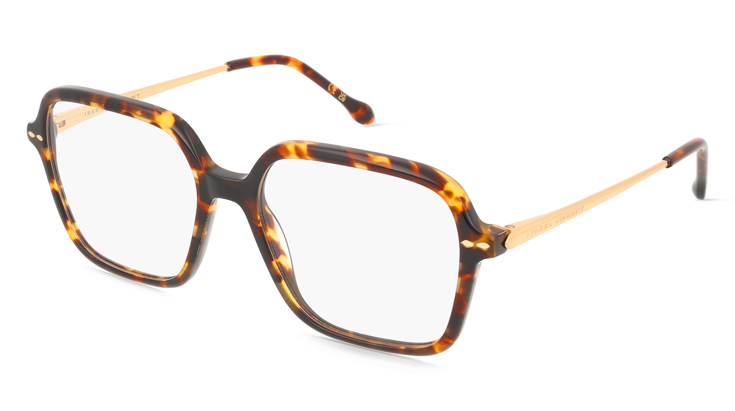 Isabel Marant IM0230 Damen-Brille inkl. Gläser Vollrand Geometrisch Acetat-Gestell 53/16/140, Havanna