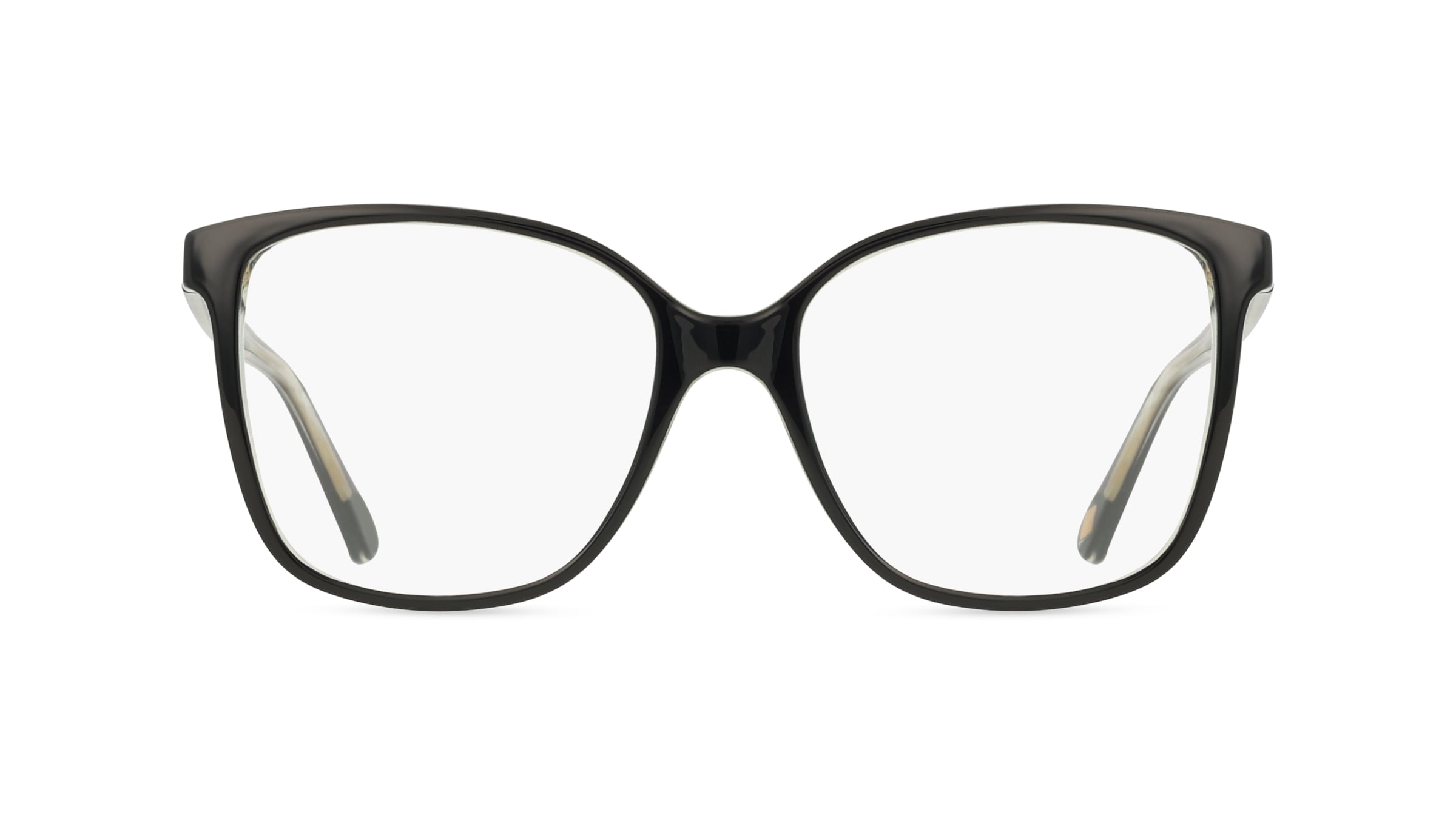 Fossil 7165 Damen-Brille inkl. Gläser Vollrand Eckig Acetat-Gestell 55mm/17mm/140mm, Schwarz