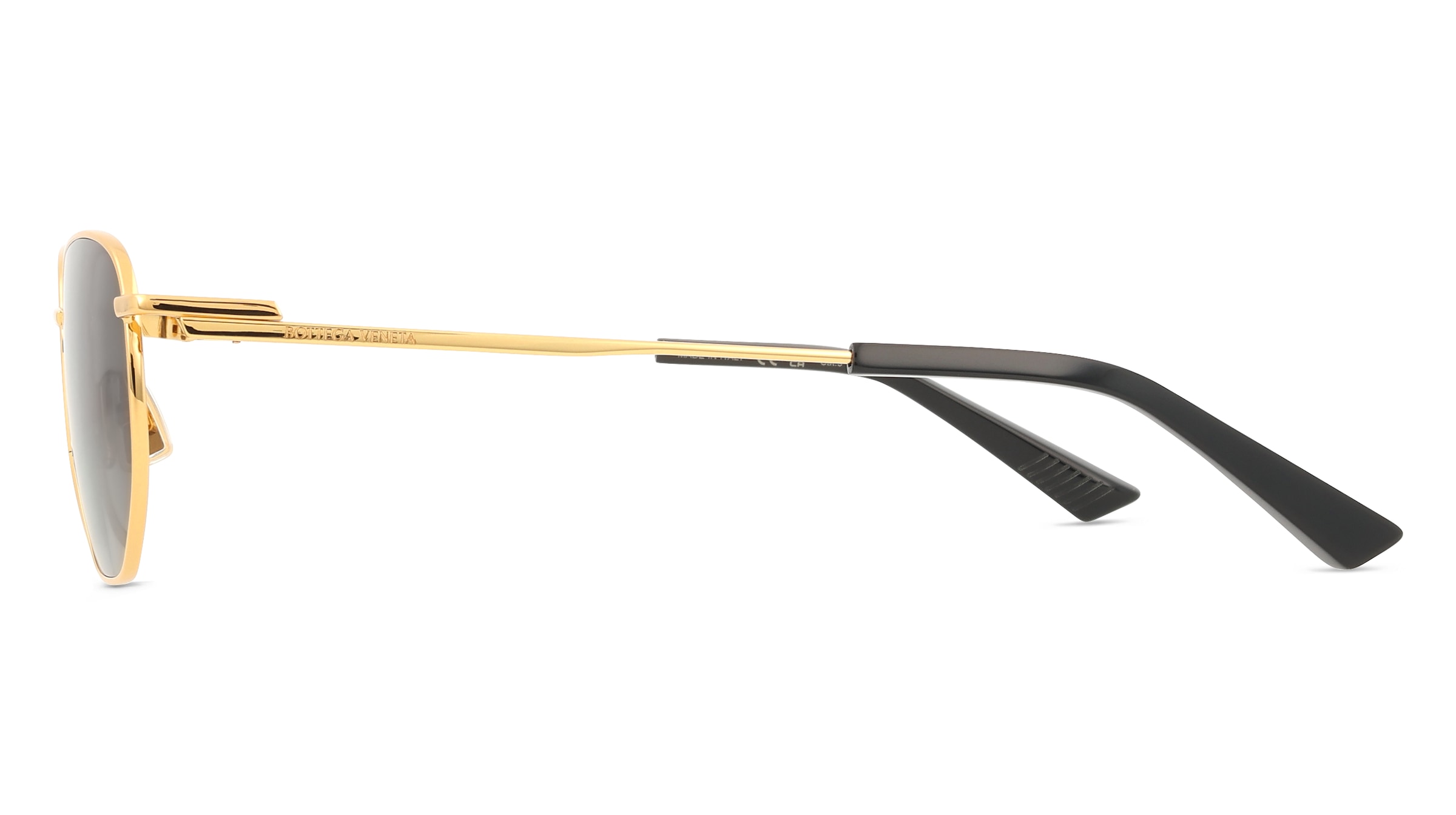 Thumbnail - Bottega Veneta BV1301S Unisex-Sonnenbrille Vollrand Rund Metall-Gestell, gold