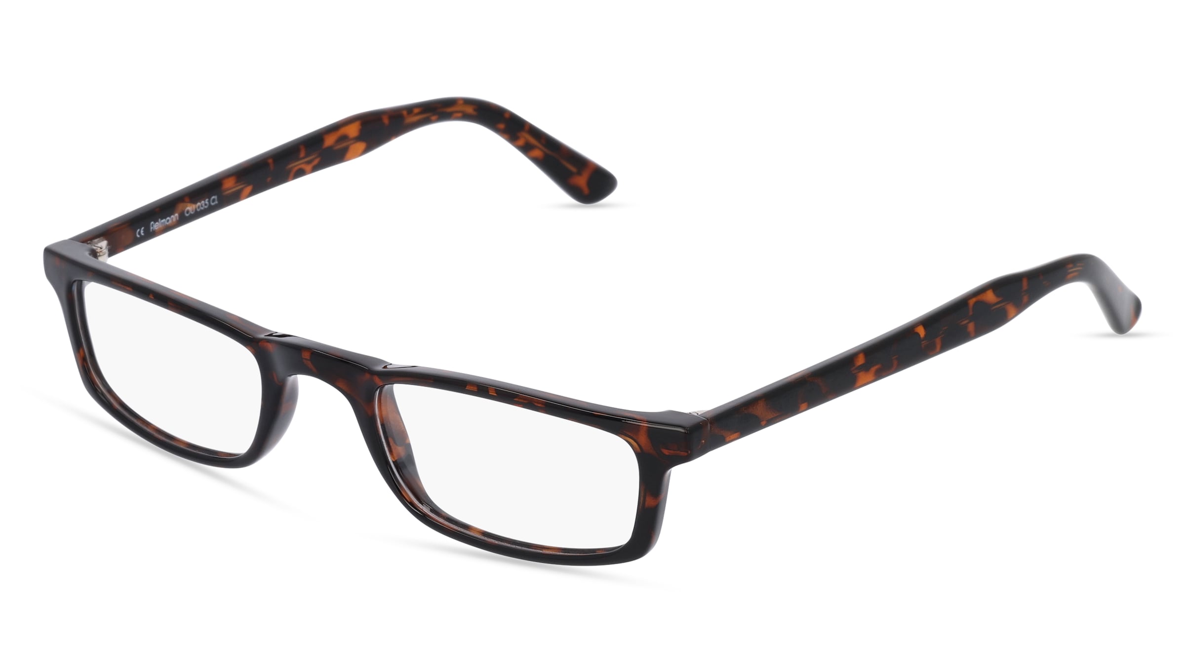 Fielmann OU 035 CL Herren-Brille inkl. Gläser Vollrand Schmal Acetat-Gestell 48mm/21mm/140mm, braun