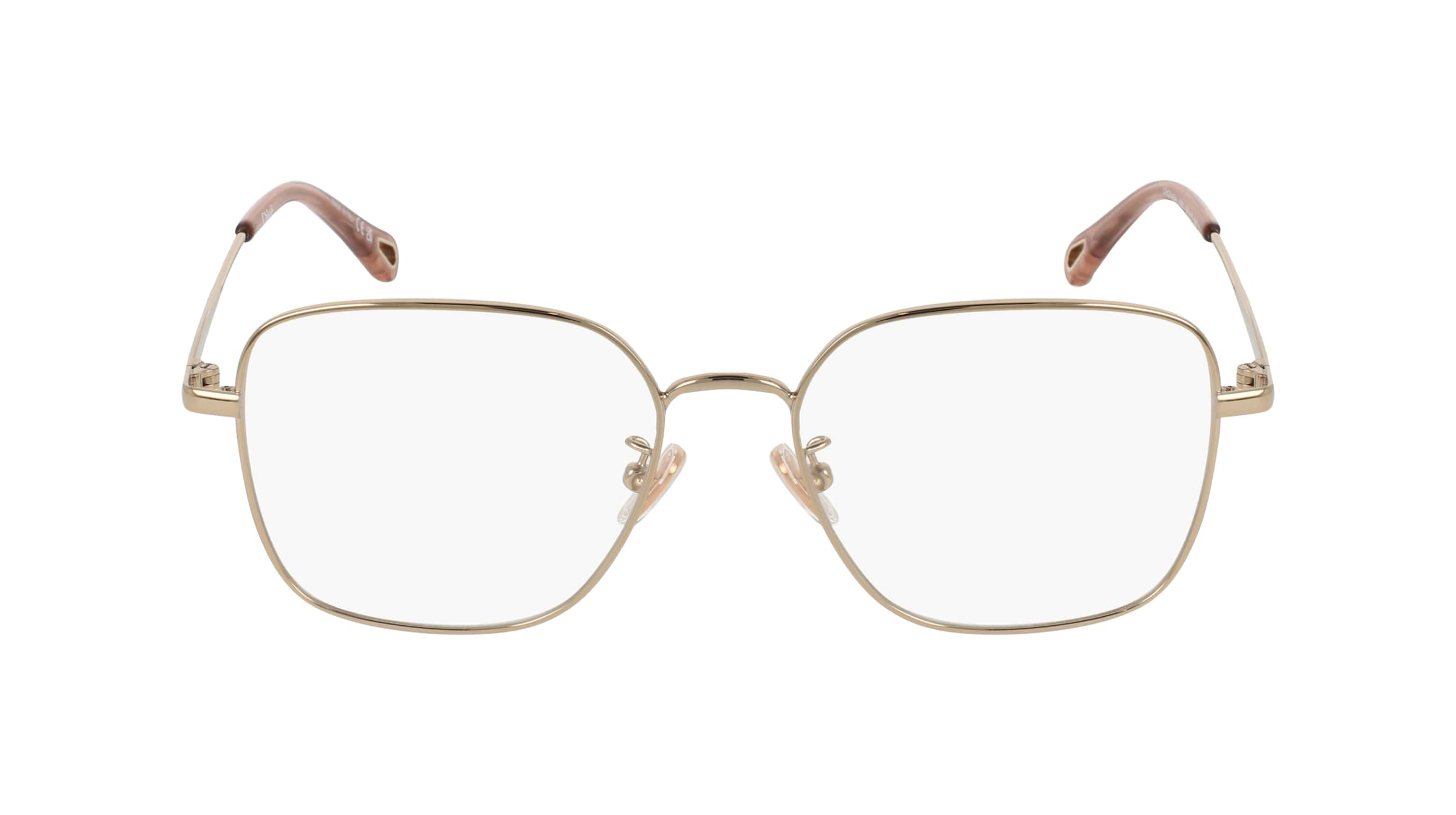 Chloé CH0214OA Damen-Brille inkl. Gläser Vollrand Eckig Metall-Gestell 54mm/17mm/145mm, gold