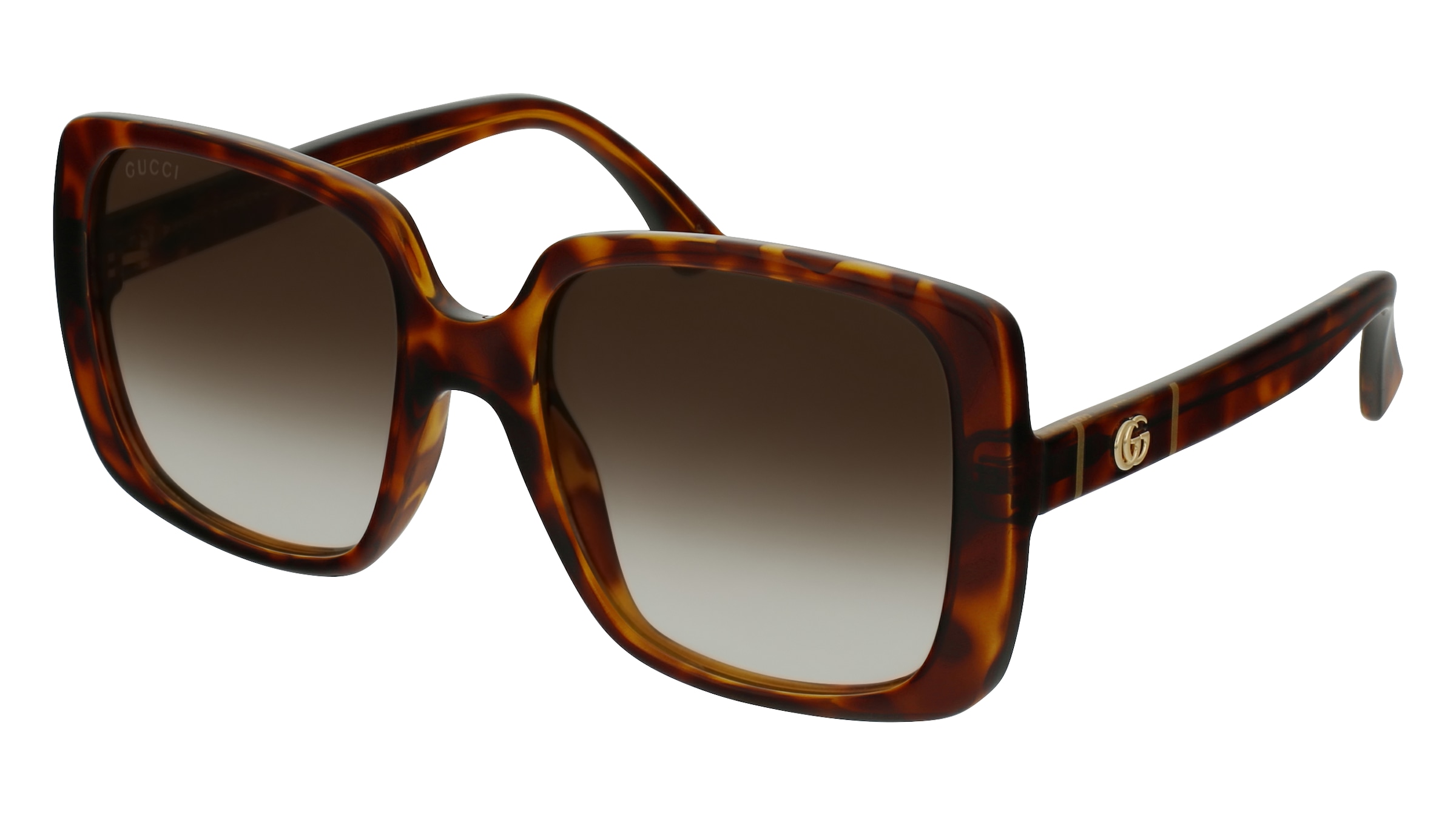 Kering Eyewear Gucci GG0632S Damen-Sonnenbrille Vollrand Eckig Kunststoff-Gestell, Havanna