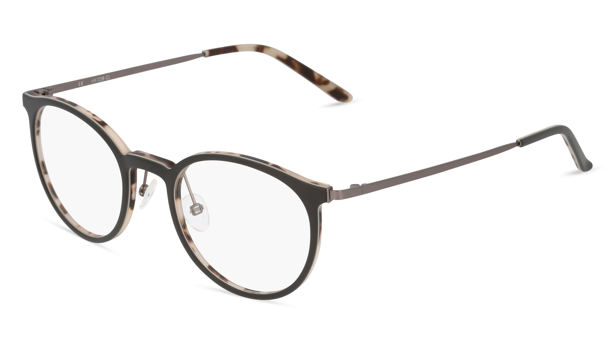 Fielmann MI 038 CL Unisex-Brille inkl. Gläser Vollrand Panto Acetat-Gestell 49/21/140, Grau