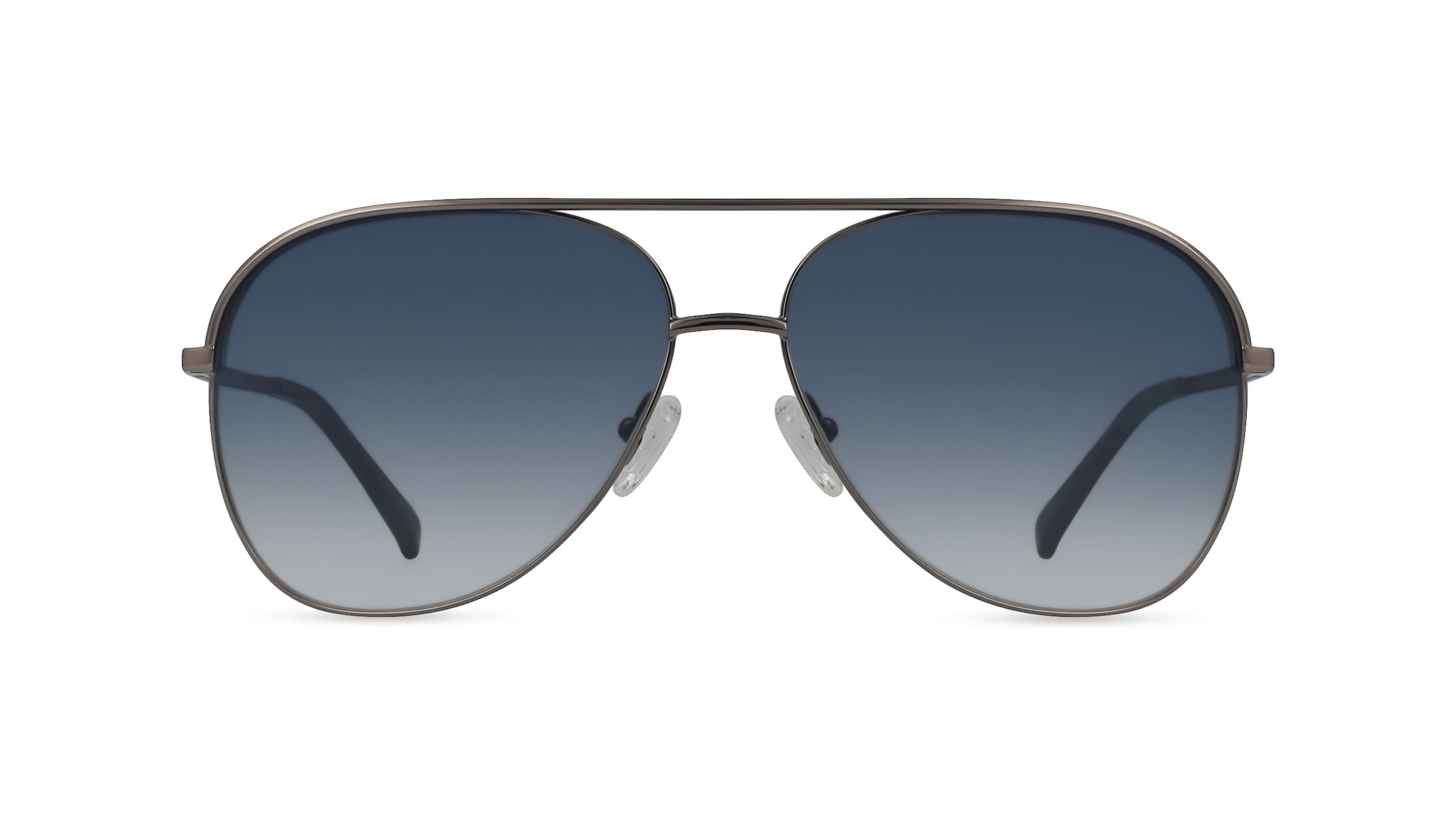 Fielmann CY 006 SUN CL Unisex-Sonnenbrille Vollrand Pilot Edelstahl-Gestell, grau