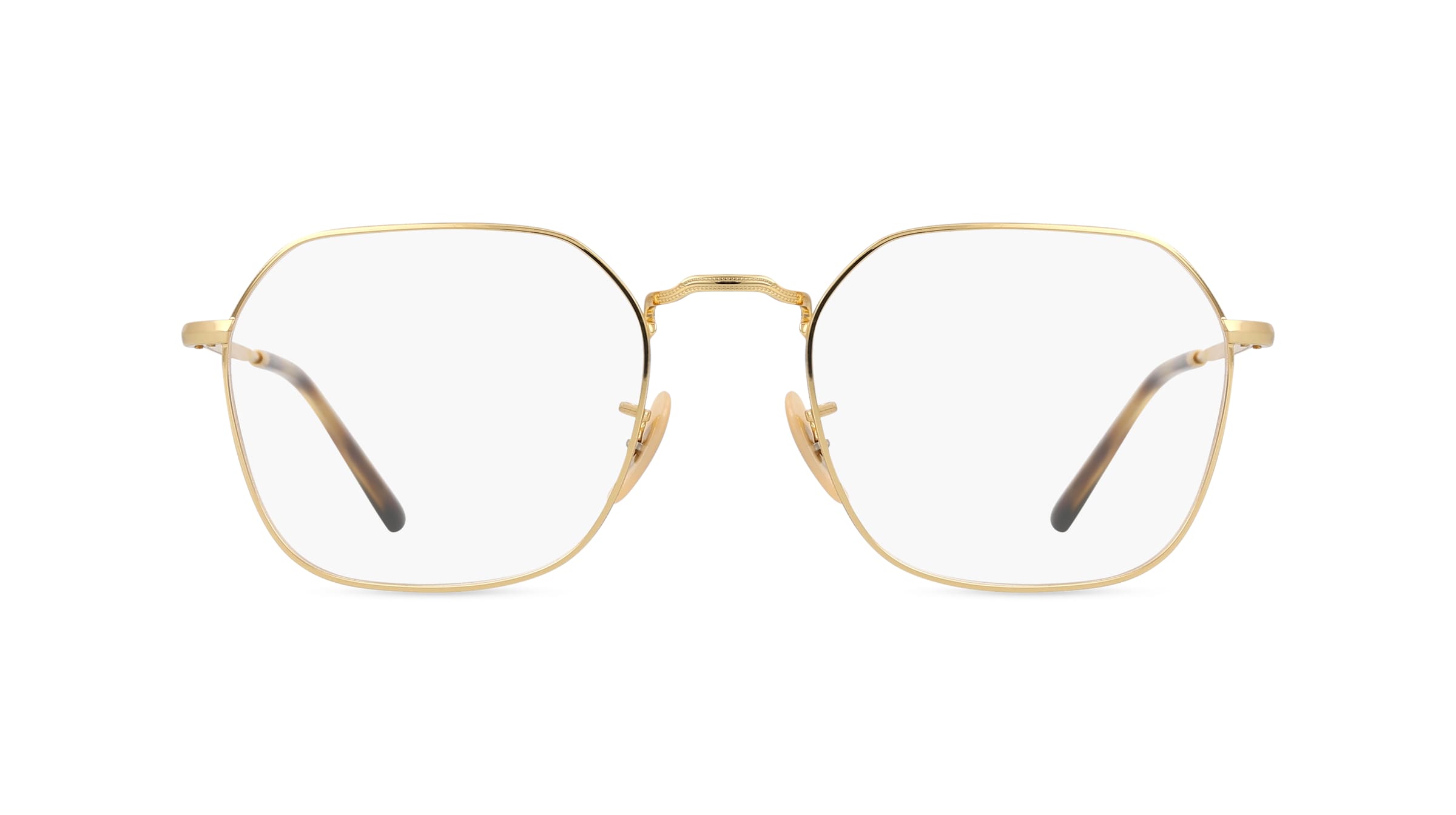 Ray-Ban RX3694V Unisex-Brille inkl. Gläser Vollrand Achteckig Metall-Gestell 51mm/20mm/140mm, gold