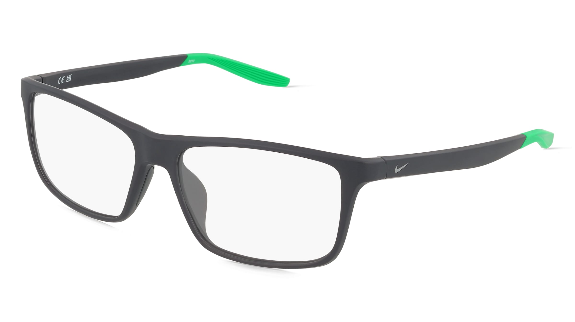 Nike 7272 Unisex-Brille inkl. Gläser Vollrand Quadratisch Propionat-Gestell 56/15/145, Schwarz