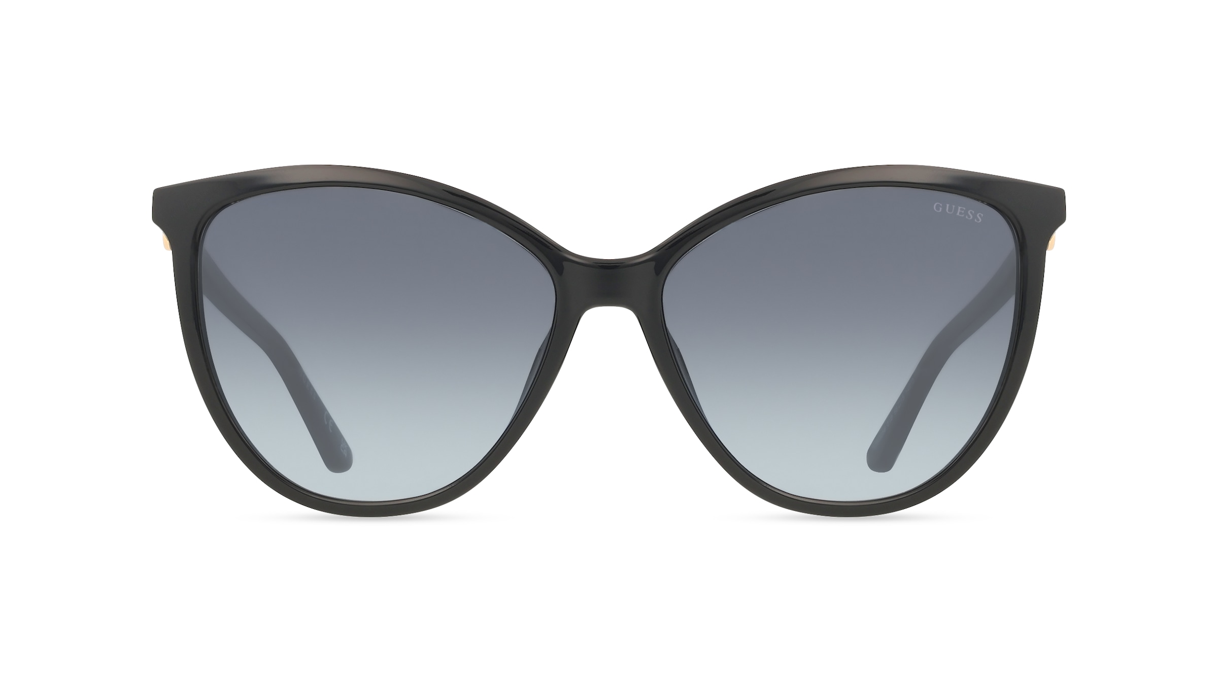 Guess GU00256 Damen-Sonnenbrille Vollrand Cat Eye Kunststoff-Gestell, schwarz