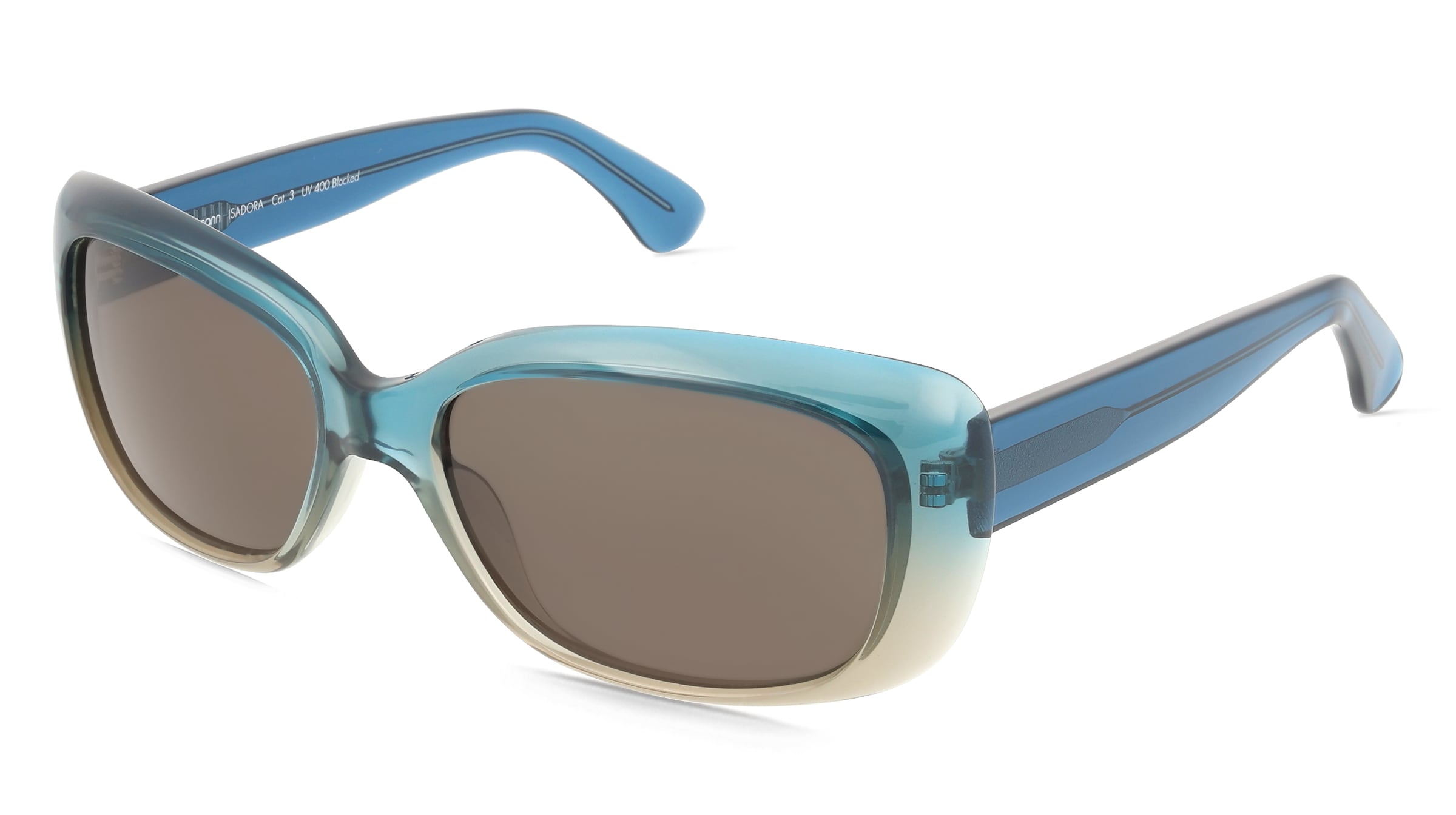 Fielmann LD 047 SUN CL ISADORA Damen-Sonnenbrille Vollrand Quadratisch Acetat Spritzguss-Gestell, Blau