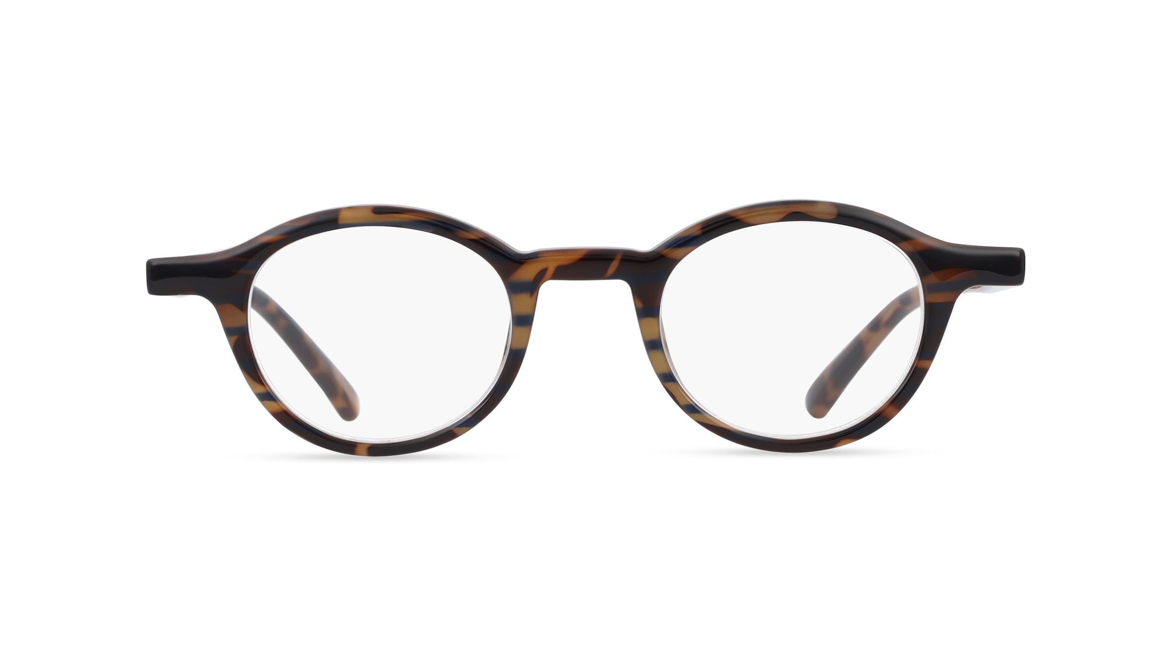 Fielmann READER 001 FLEX TR Unisex-Brille Vollrand Rund Kunststoff-Gestell, braun
