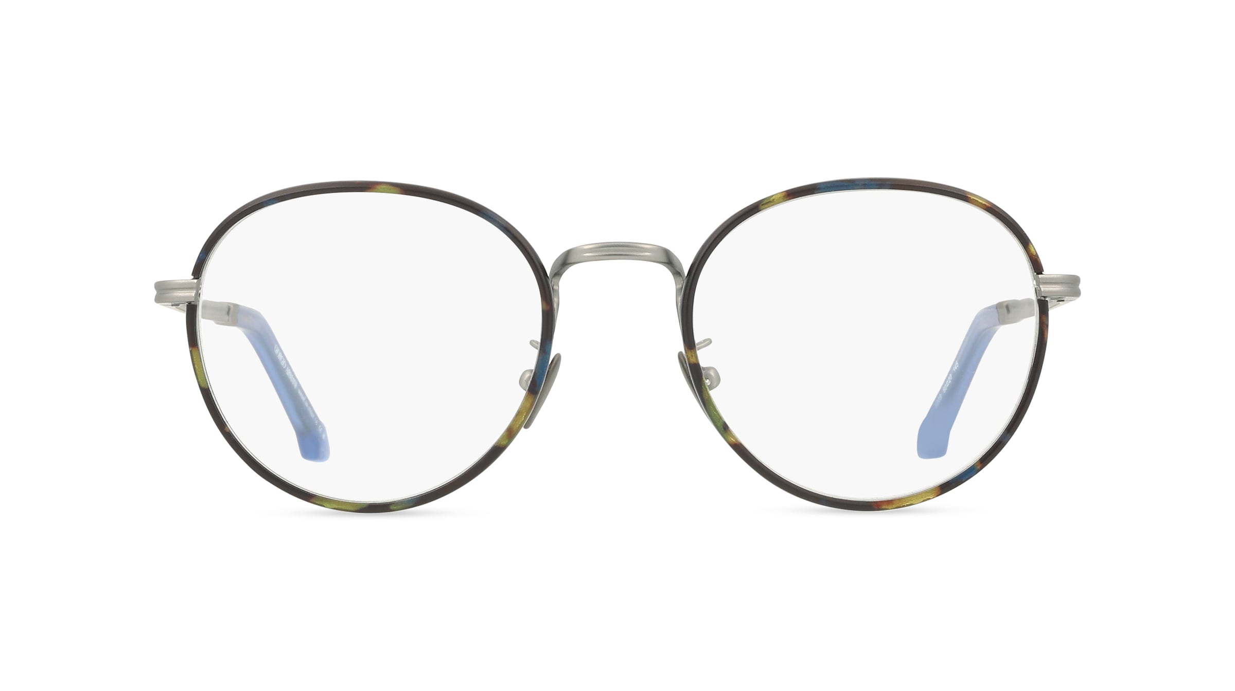 Giorgio Armani AR5151J Herren-Brille inkl. Gläser Vollrand Panto Metall-Gestell 50/20/145, Grau