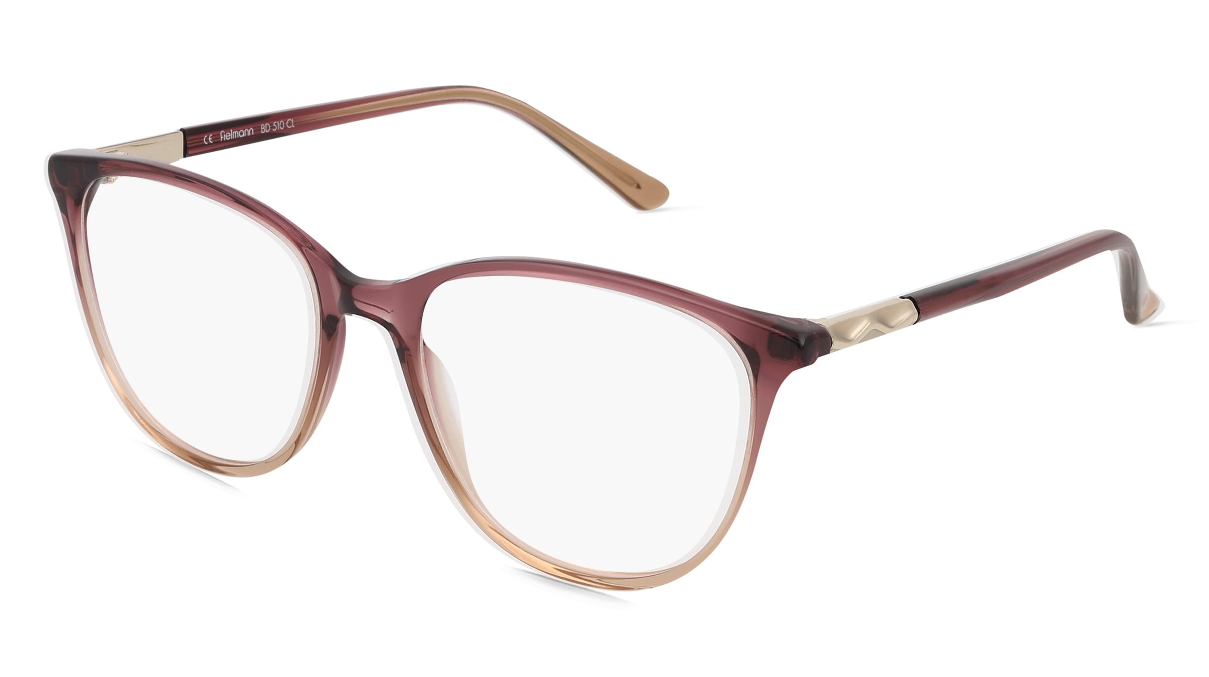Fielmann BD 510 CL Damen-Brille inkl. Gläser Vollrand Butterfly Acetat-Gestell 52/17/140, Lila